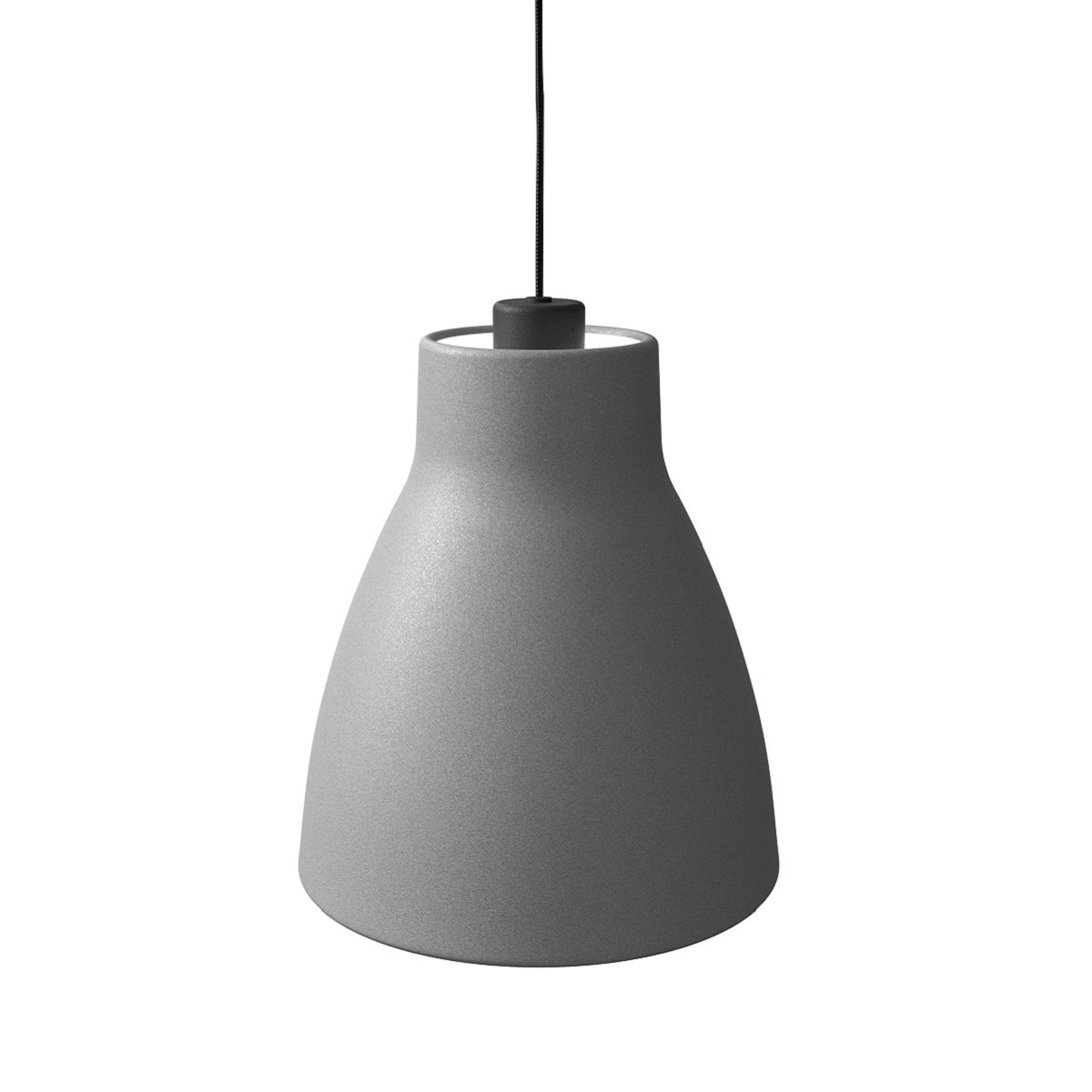 BELID Leuchten No. 1031086215 Pendelleuchte Gong Grau Schwarz 25cm E27