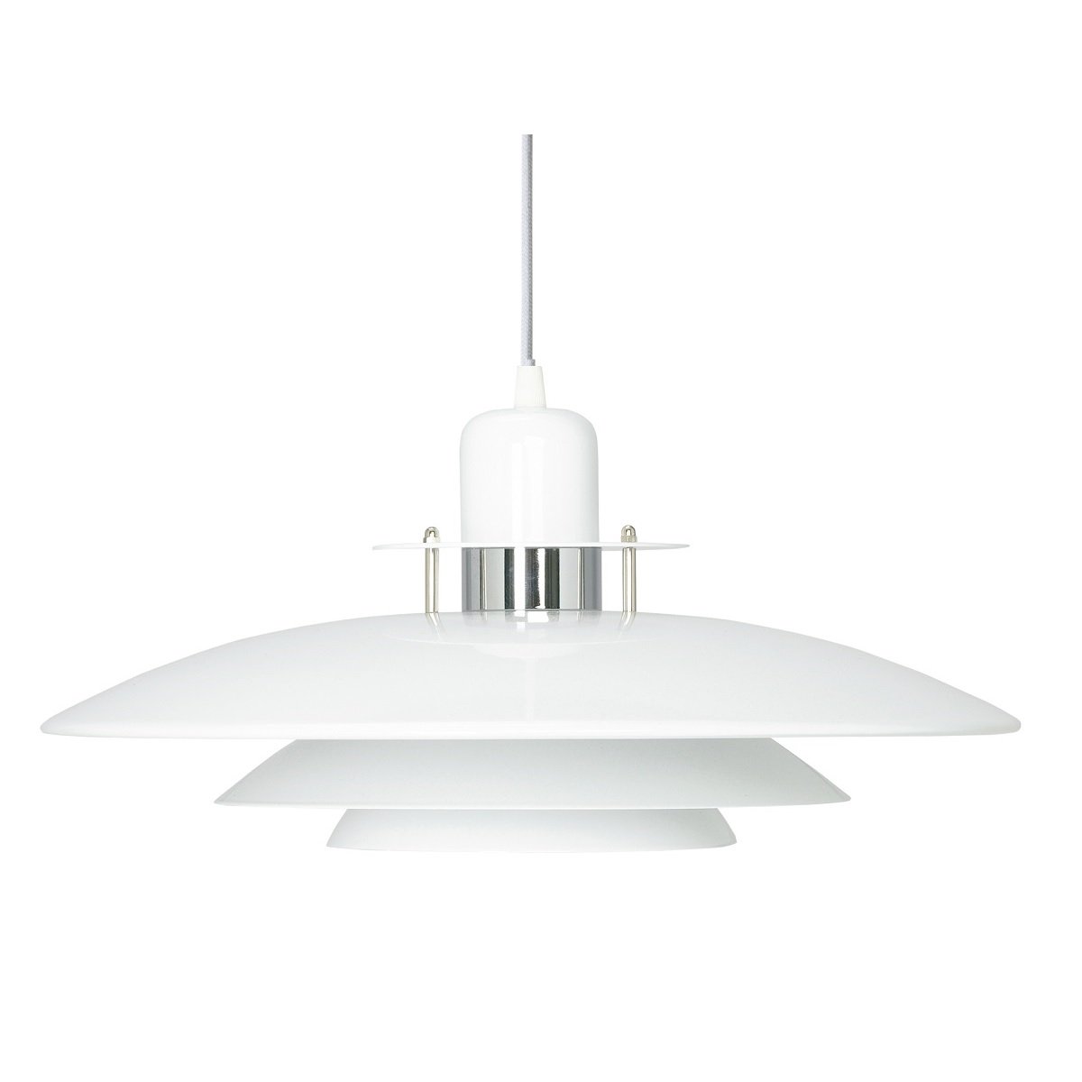 BELID Leuchten No. 121314 E27 Pendelleuchte Primus I wei� chrom 43cm