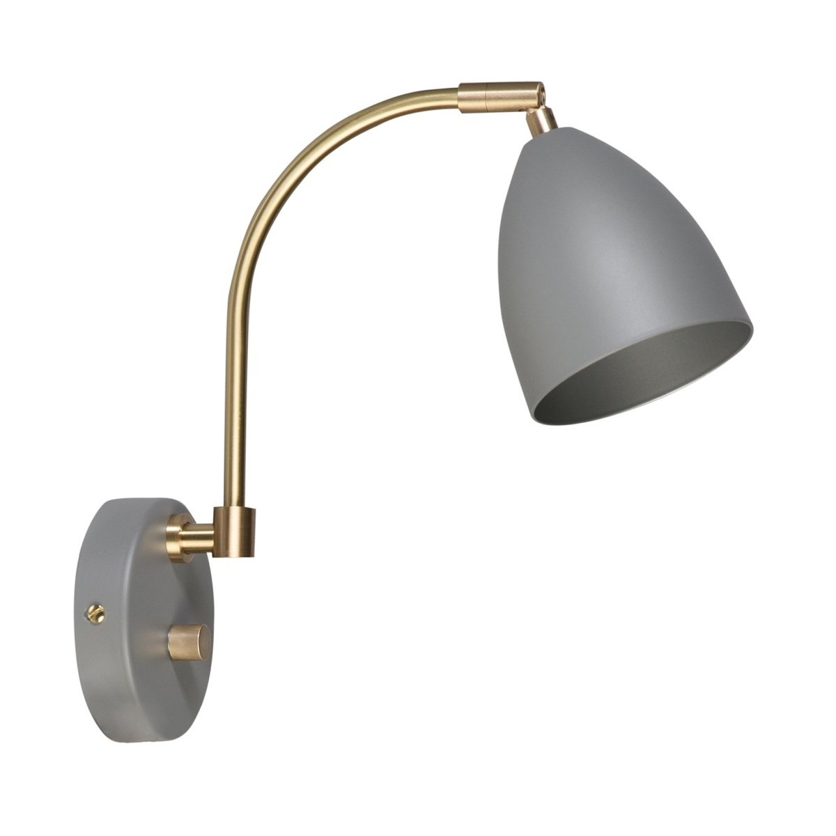 BELID Leuchten No. 507694 Wandleuchte Deluxe LED Grau Messing GU5.3 dimmbar