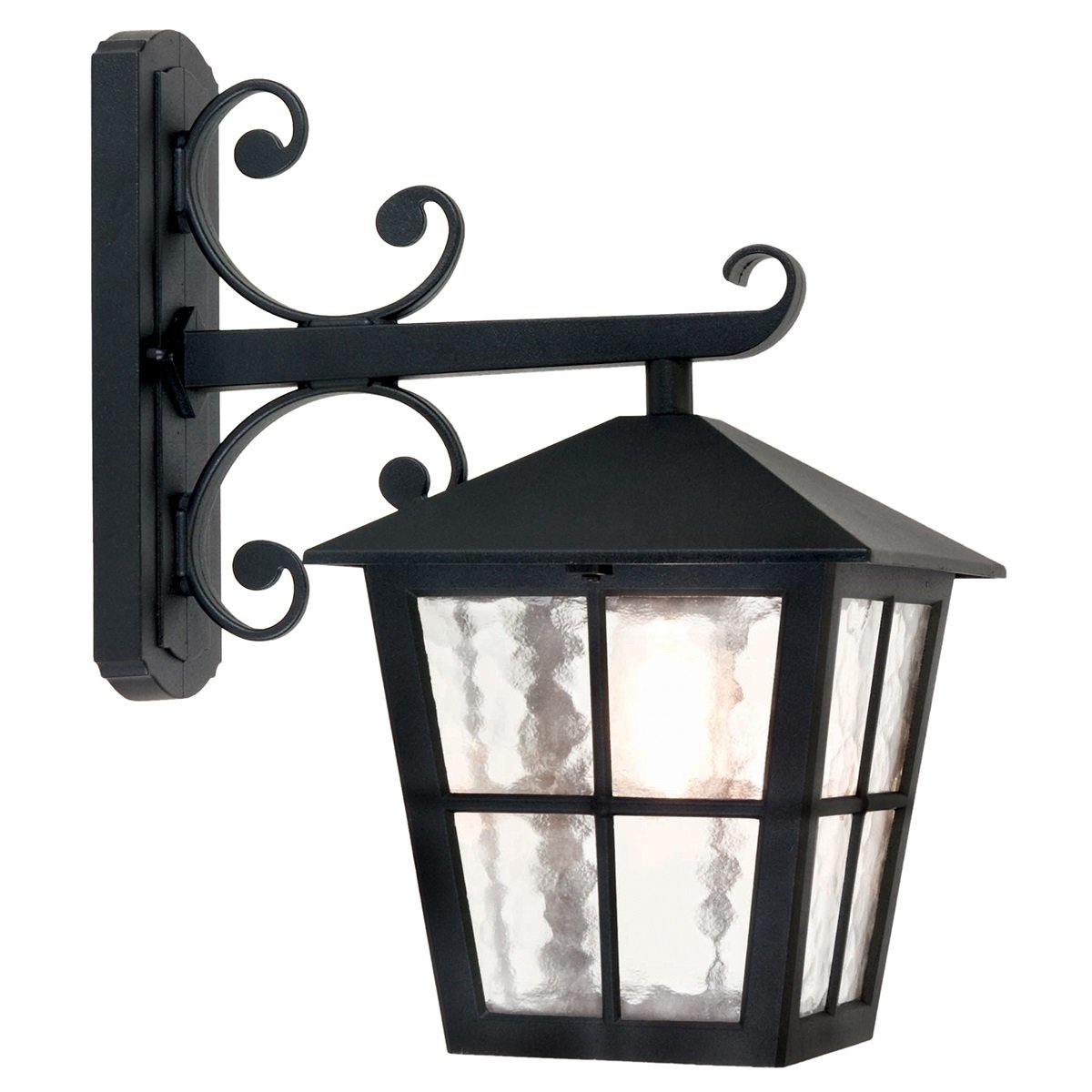 Elstead Lighting Canterbury Outdoor 1-Light DOWN Wandleuchte schwarz IP43