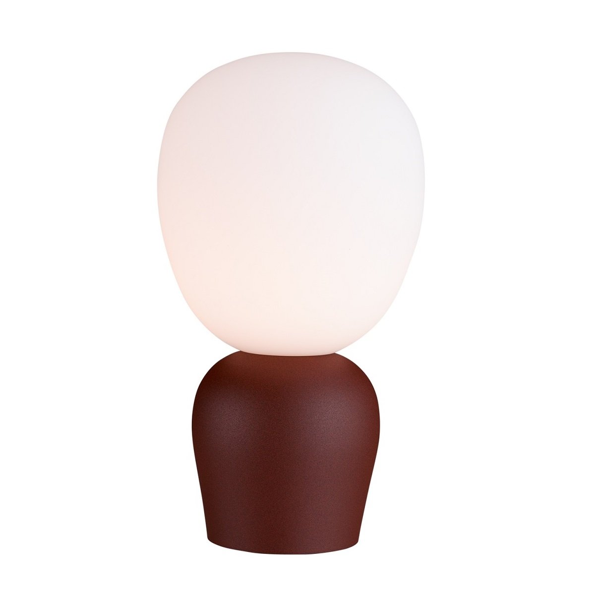 Belid Buddy Tischleuchte rostfarben Glas opal G9