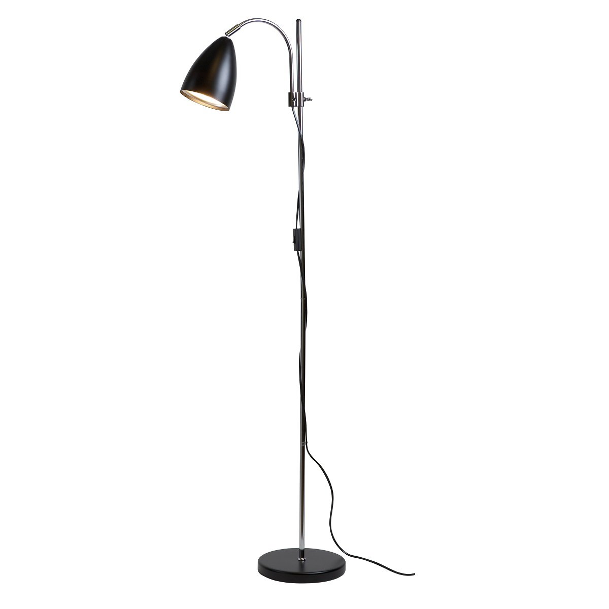 Belid Sway Stehleuchte schwarz chrom E27