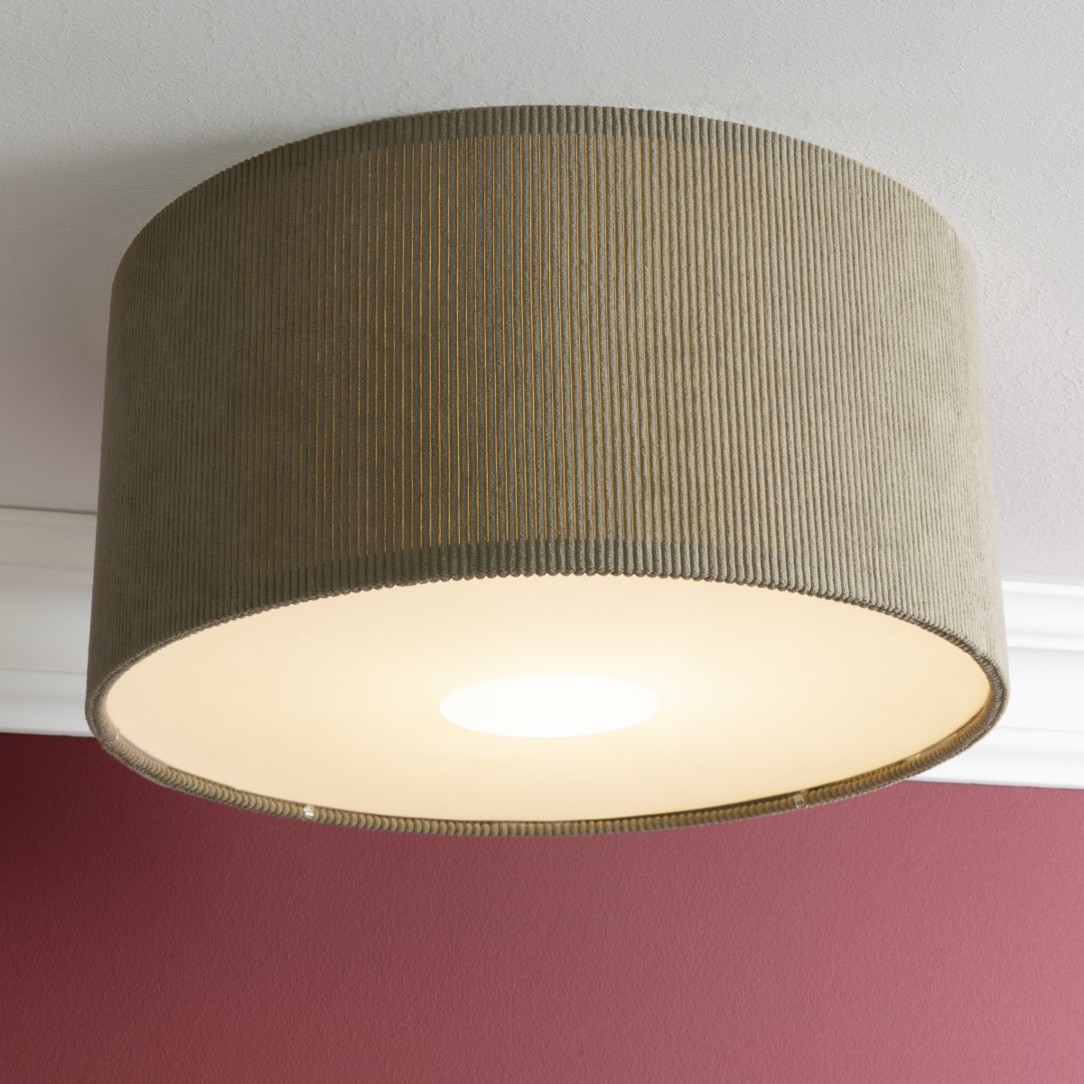 Brilliant AG Leuchten 60098-22 Tony Deckenleuchte grau retro Cordstoff 45cm