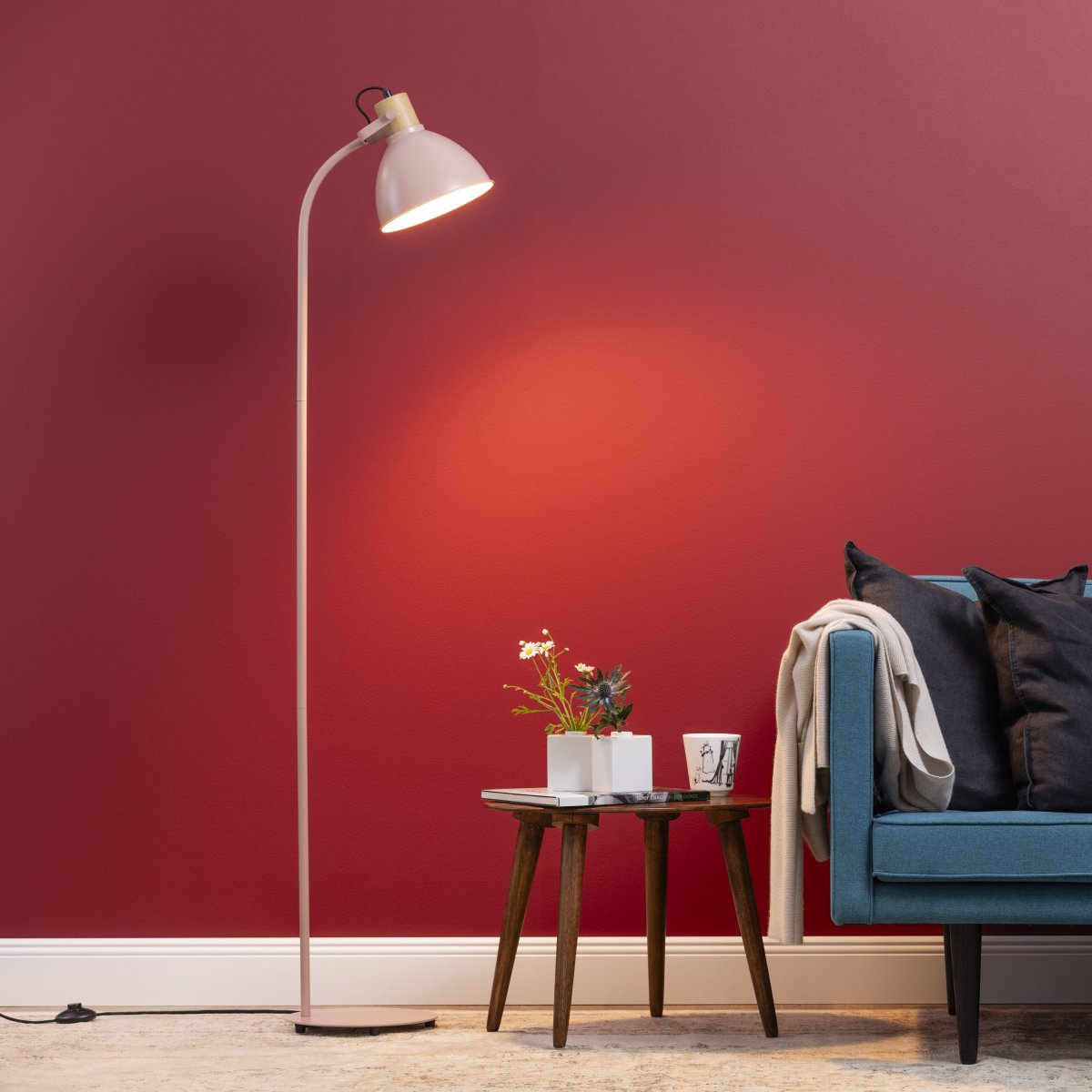 Brilliant AG Leuchten 94556-04 Erena Standleuchte hellrosa 150cm
