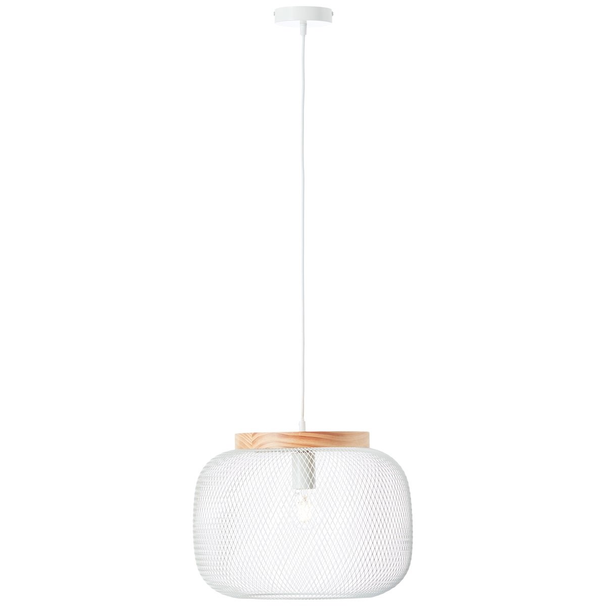 Brilliant AG Leuchten 99111-75 Giada Pendelleuchte 1-flammig 39cm wei� holz