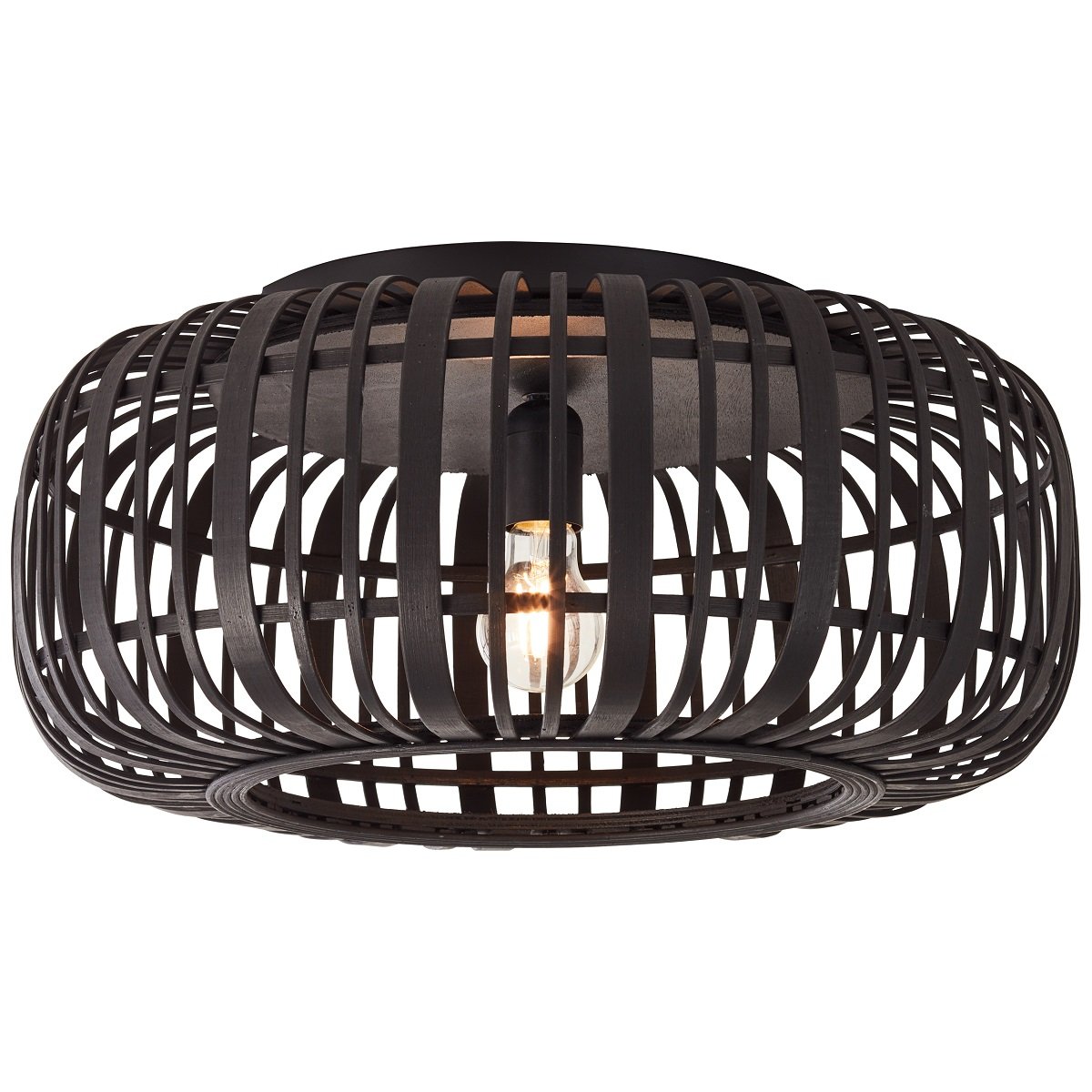 Brilliant AG Leuchten 99405-76 Woodrow Deckenleuchte 51cm holz dunkel schwarz