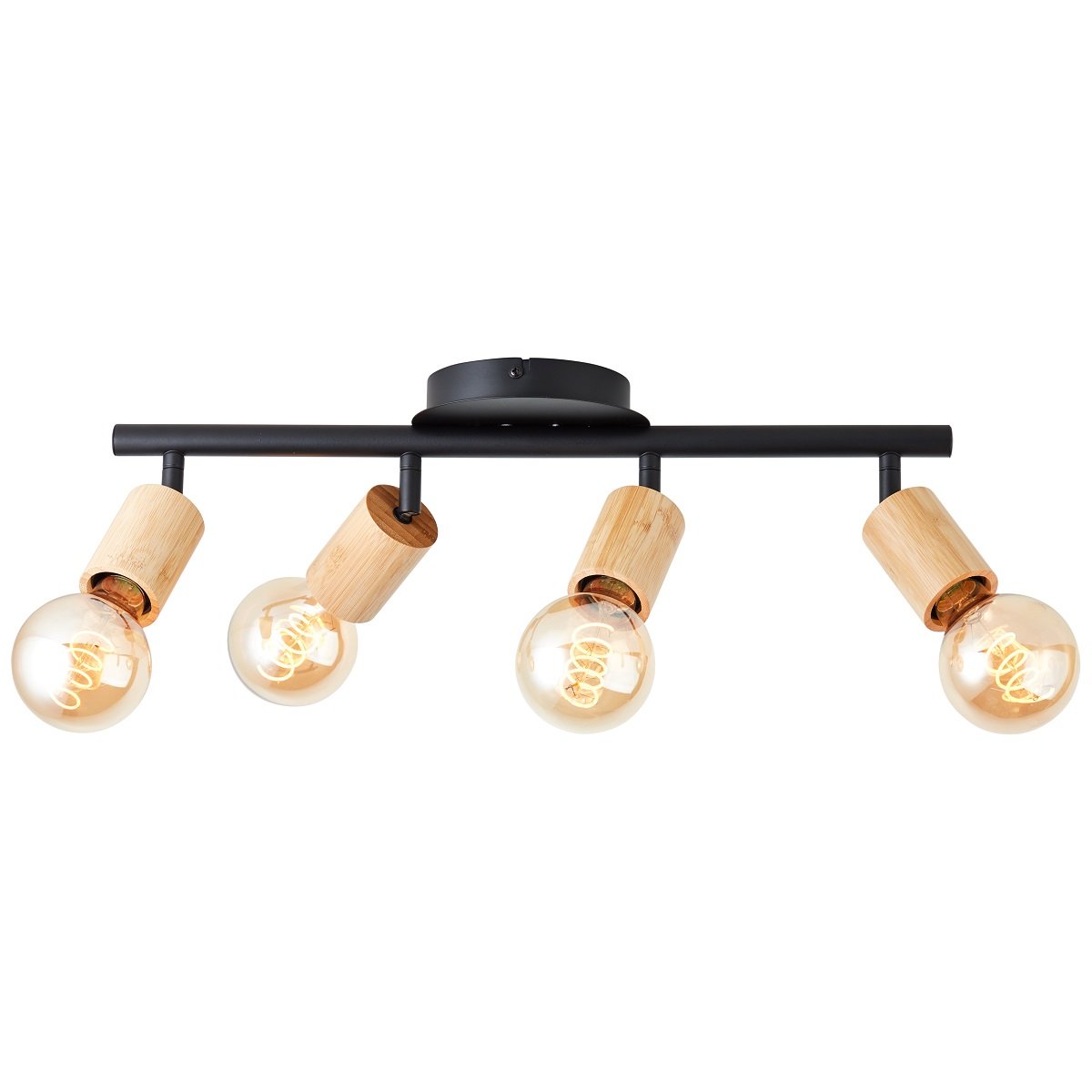 Brilliant AG Leuchten 99683-76 Tiffany Deckenspot 4-flammig schwarz matt natur