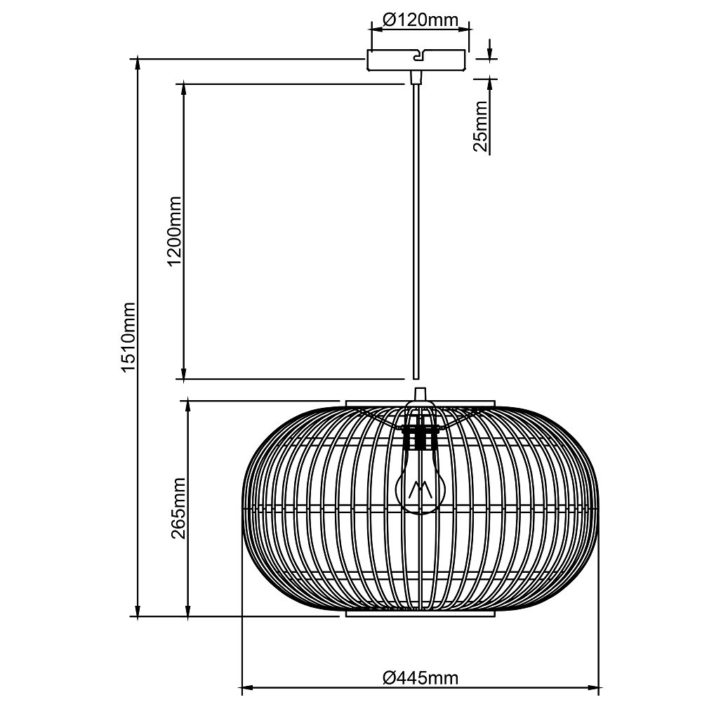 99883-06 Lampen 1-flammig rattan AG kaufen online Brilliant schwarz Leuchten --> Pendelleuchte Woodball Leuchten & im