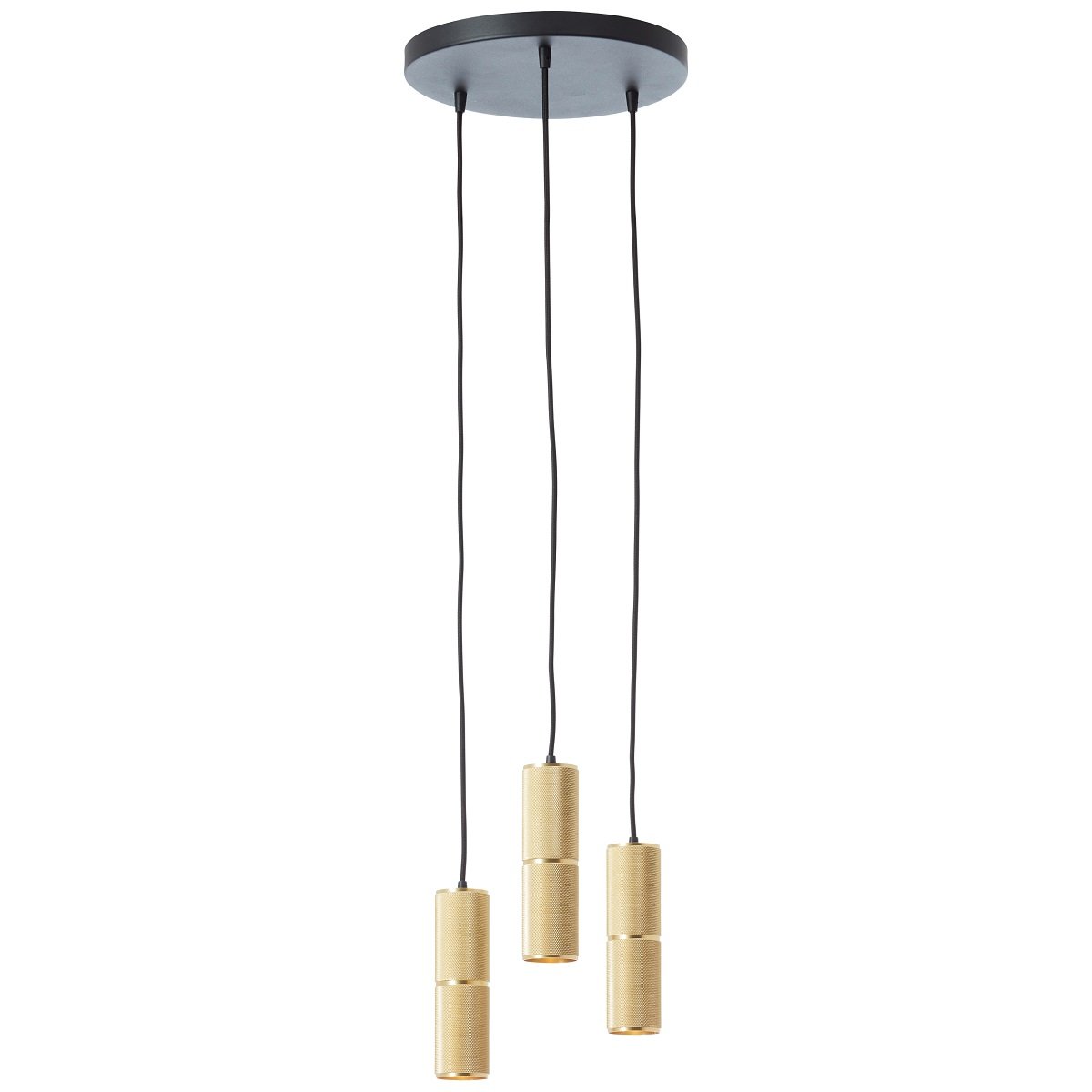 Brilliant AG Leuchten G80051-86 Marty LED Pendelleuchte 3-flammig schwarz matt gold