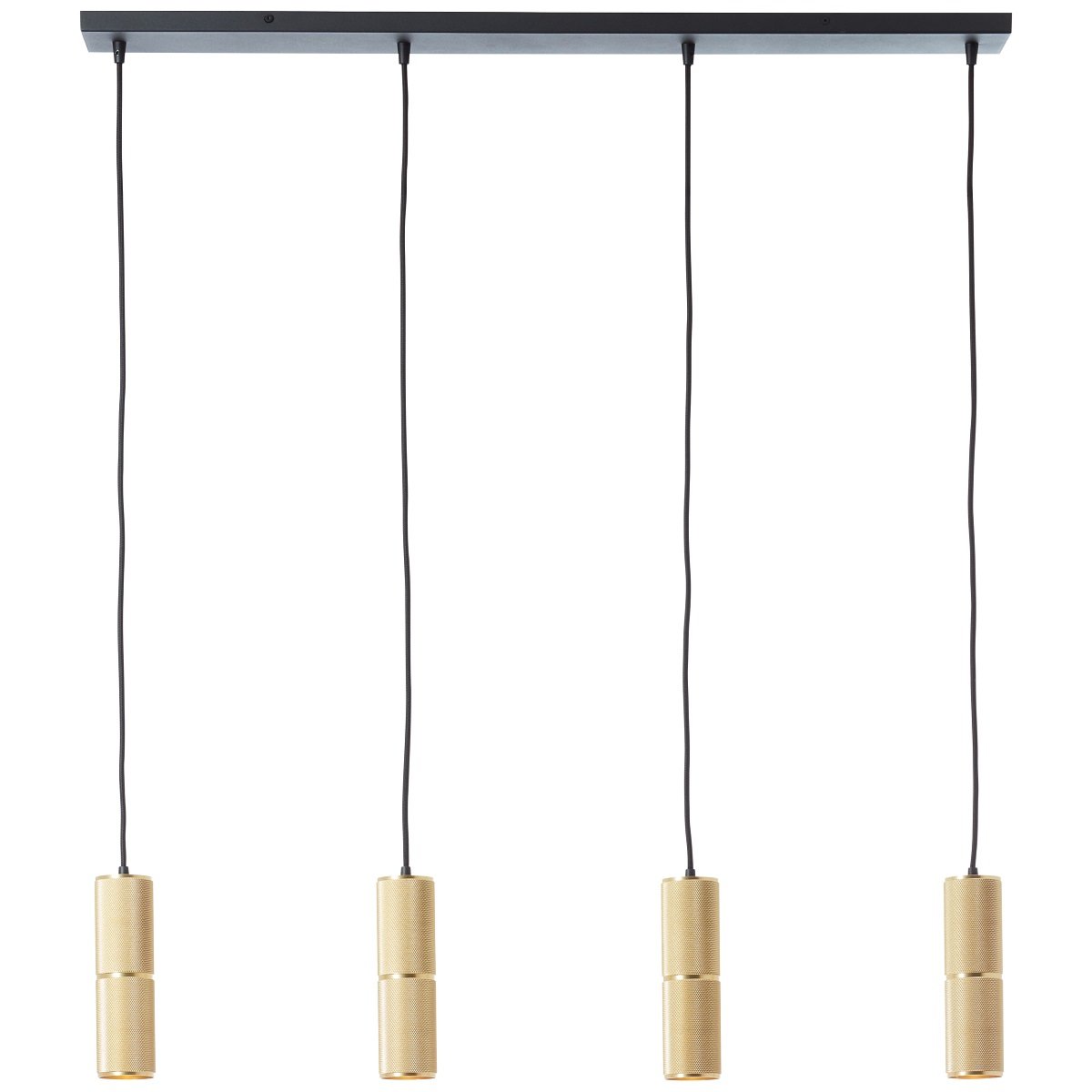 Brilliant AG Leuchten G80052-86 Marty LED Pendelleuchte 4-flammig sand schwarz/matt gold