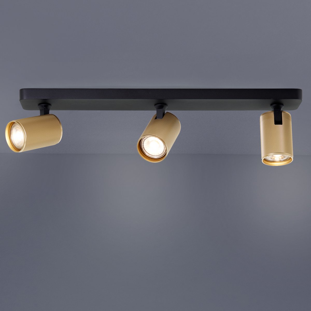Brilliant AG Leuchten G99203-86 Marty LED Deckenstrahler 3-flammig sand schwarz gold