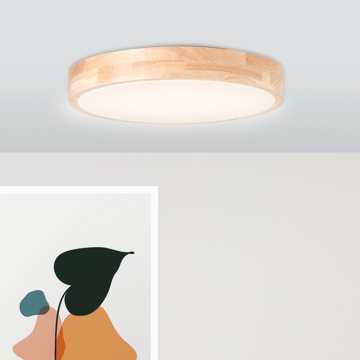 Brilliant AG Leuchten G99636-45 Moreen LED Deckenleuchte rund 34cm holz IP44