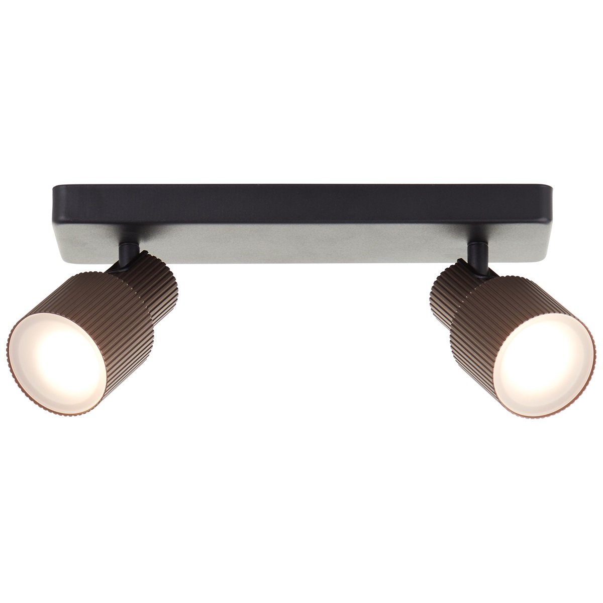Brilliant Leuchten G01413-76 Cadiz LED Spotbalken 2-flammig schwarz bronze geb�rstet