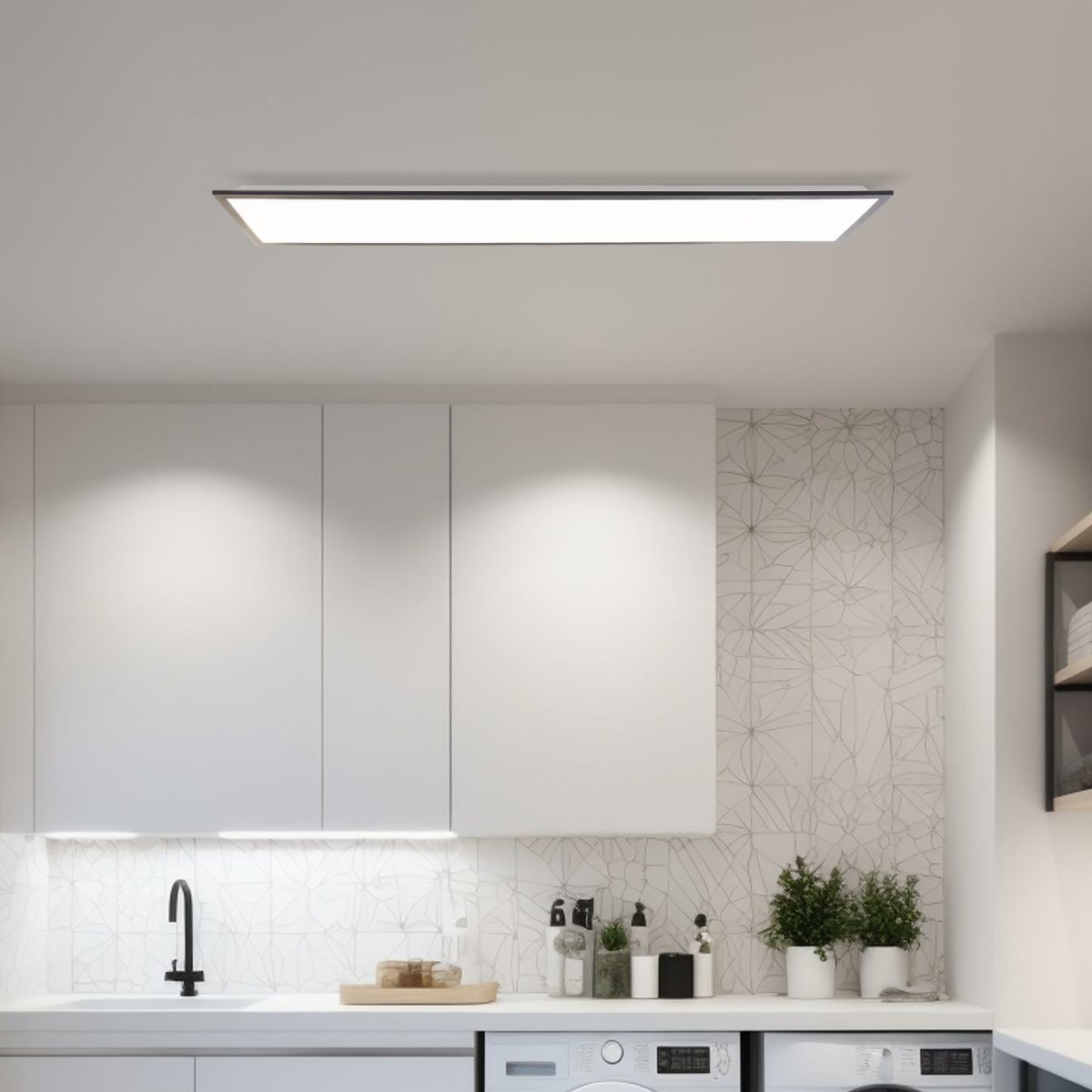 Brilliant Leuchten G80702-06 Briston LED Panel schwarz 120x30cm 4000K