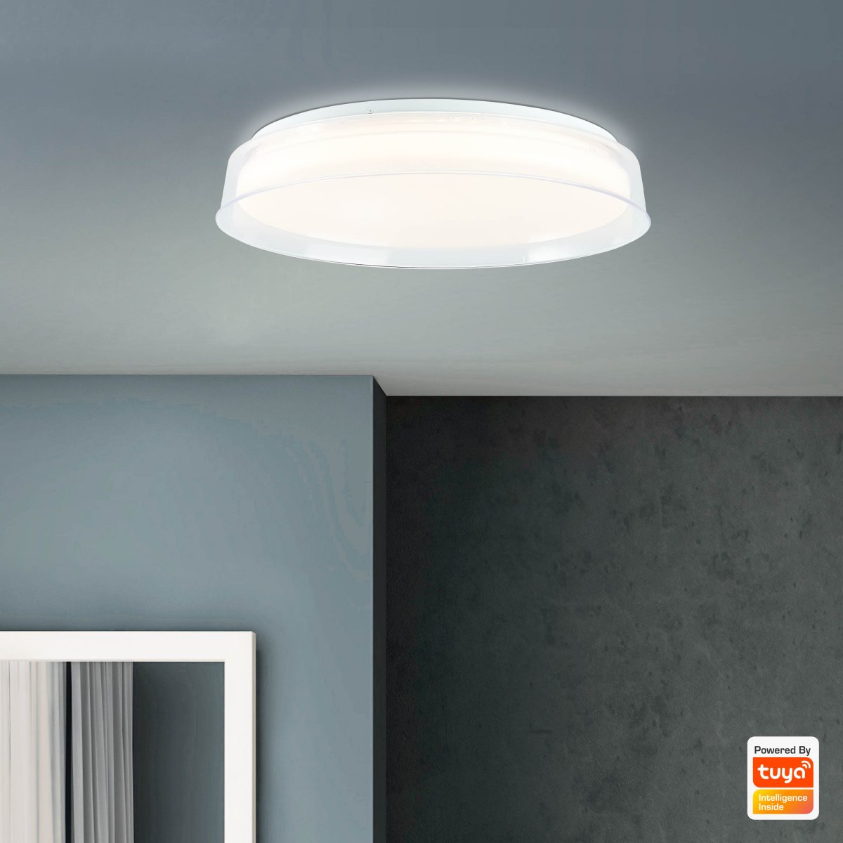 Brilliant Leuchten G97189-70 LED Deckenleuchte Leanna 41cm wei� Tuya App