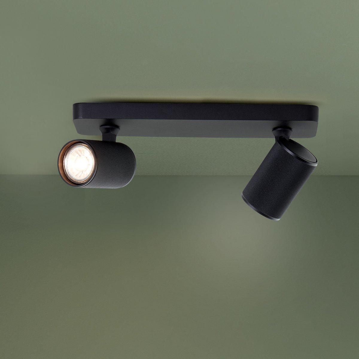 Brilliant Leuchten G99202-76 Marty LED Balkenstrahler 2-flammig sand schwarz