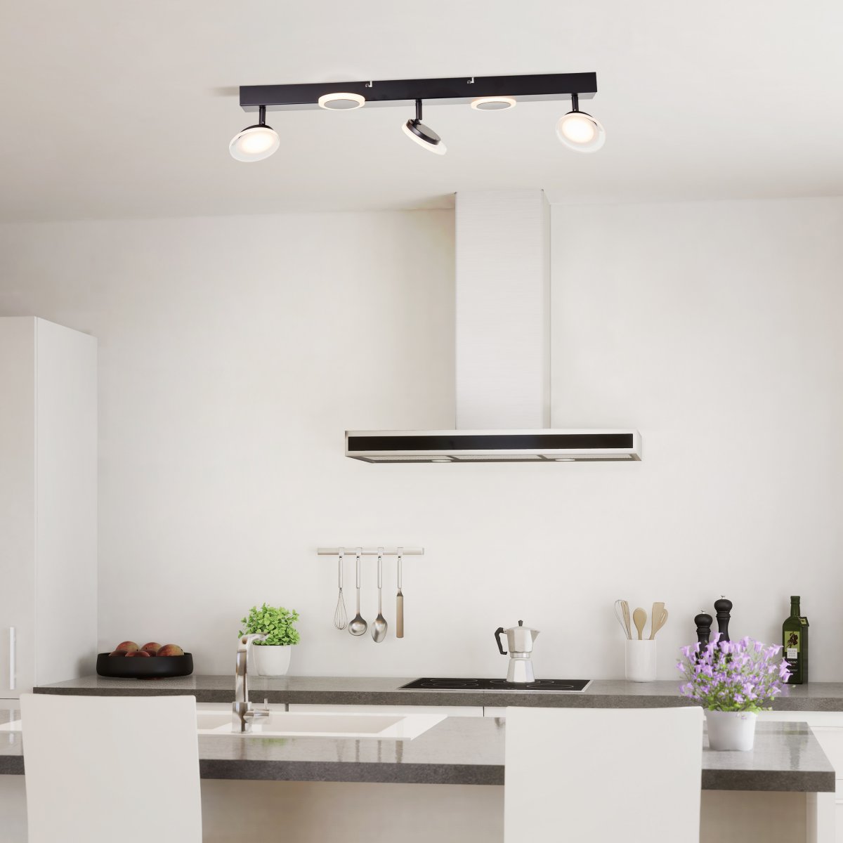 Brilliant Leuchten G99555-06 LED Spotbalken Meriza schwarz 70cm 3000K