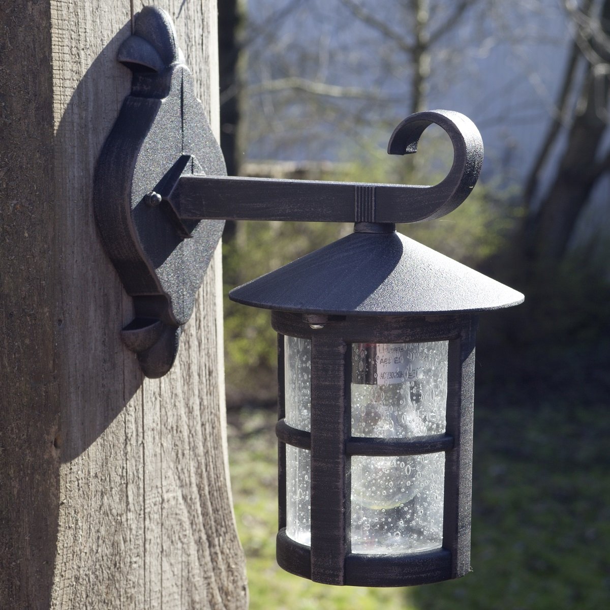 Brilliant Leuchten No. 45582-60 Au�enwandleuchte Jordy 1-flammig schwarz-rost-braun, gewischt
