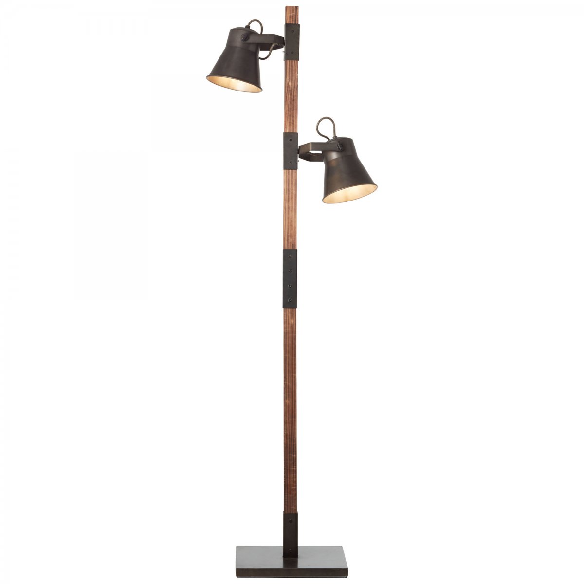 Brilliant Leuchten No. 82156-46 LED Standleuchte Plow 2-flg schwarz-stahl Holz --> Leuchten & Lampen kaufen » Bel...