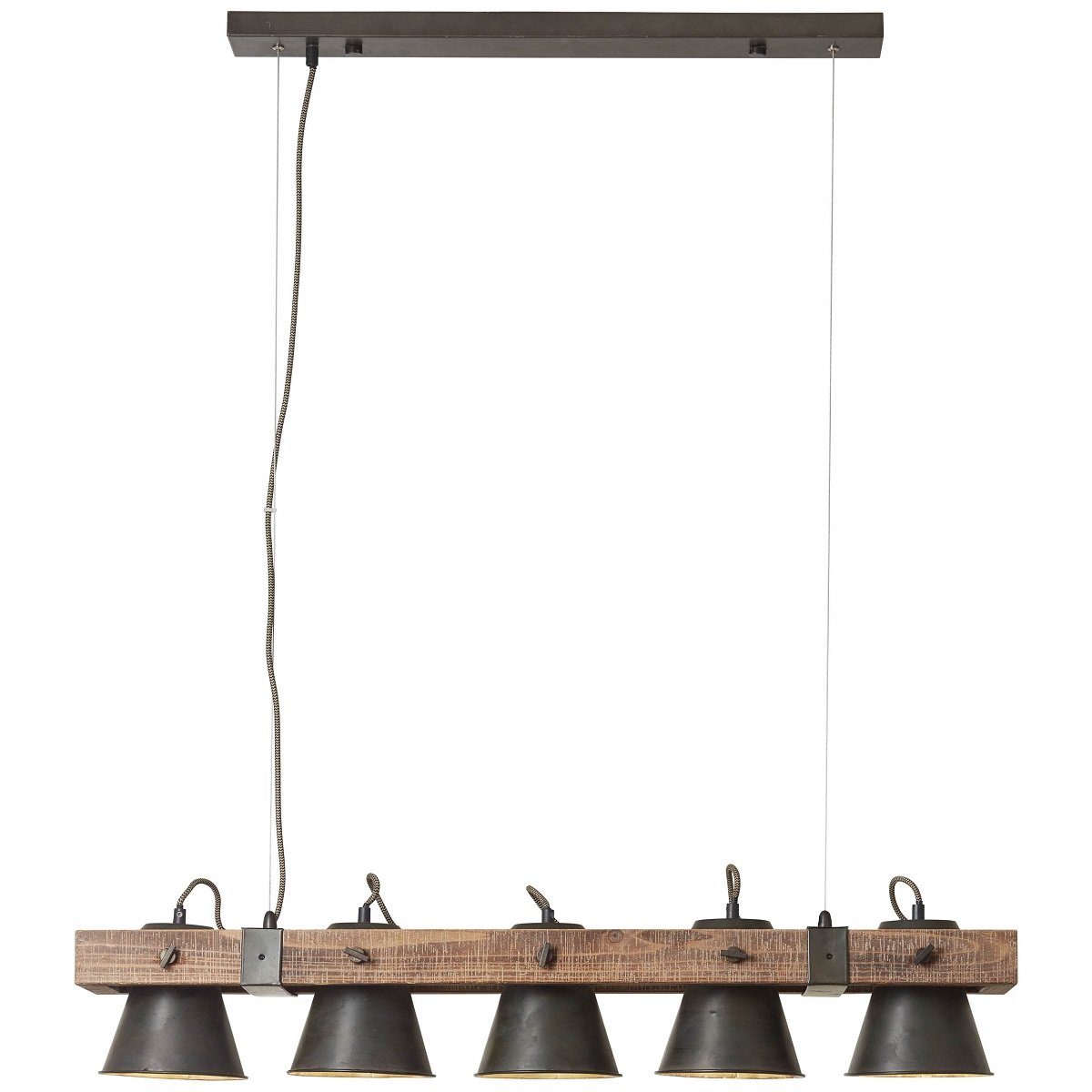 Brilliant Leuchten No. 85875-46 Pendelleuchte Decca 5-flammig E27 schwarz stahl