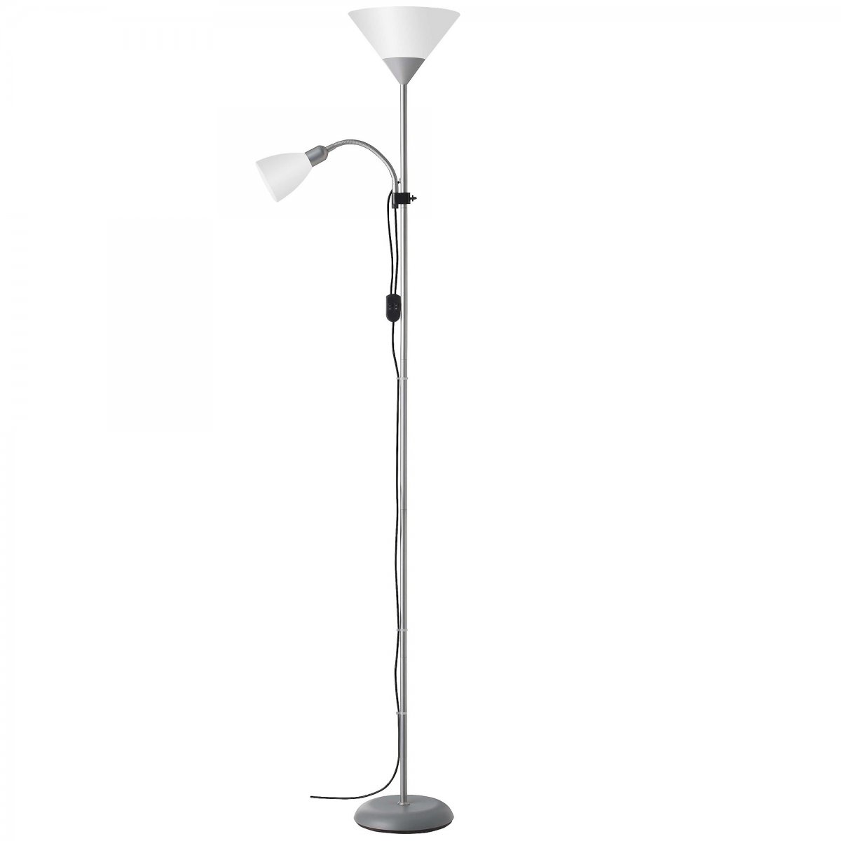 Brilliant Leuchten No. 93008-05 Deckenfluter Spari mit Lesearm 