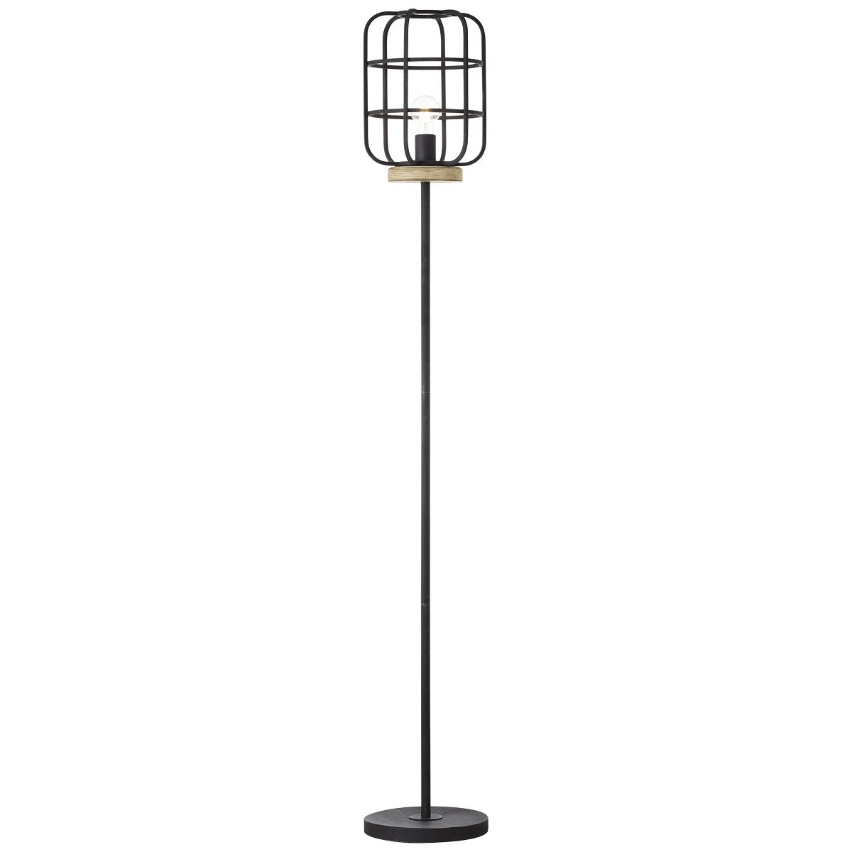 Brilliant Leuchten No. 93073-66 Standleuchte Gwen E27 antik holz schwarz korund