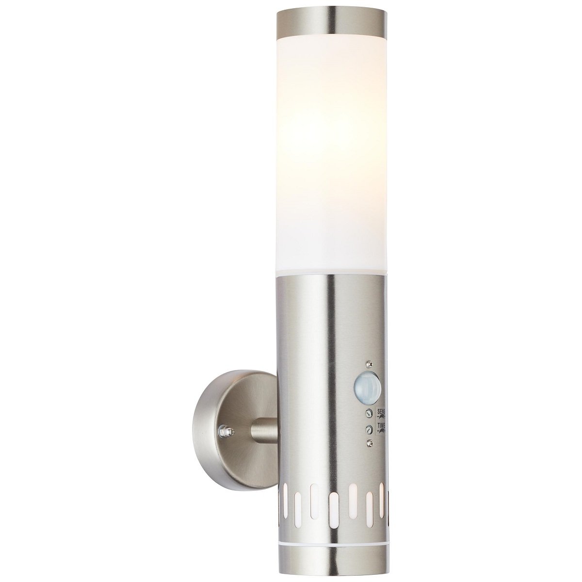 Brilliant Leuchten No. 96411-82 Außenwandleuchte online Sensor Leuchten IP44 edelstahl Lampen » --> E27 Leigh kaufen 