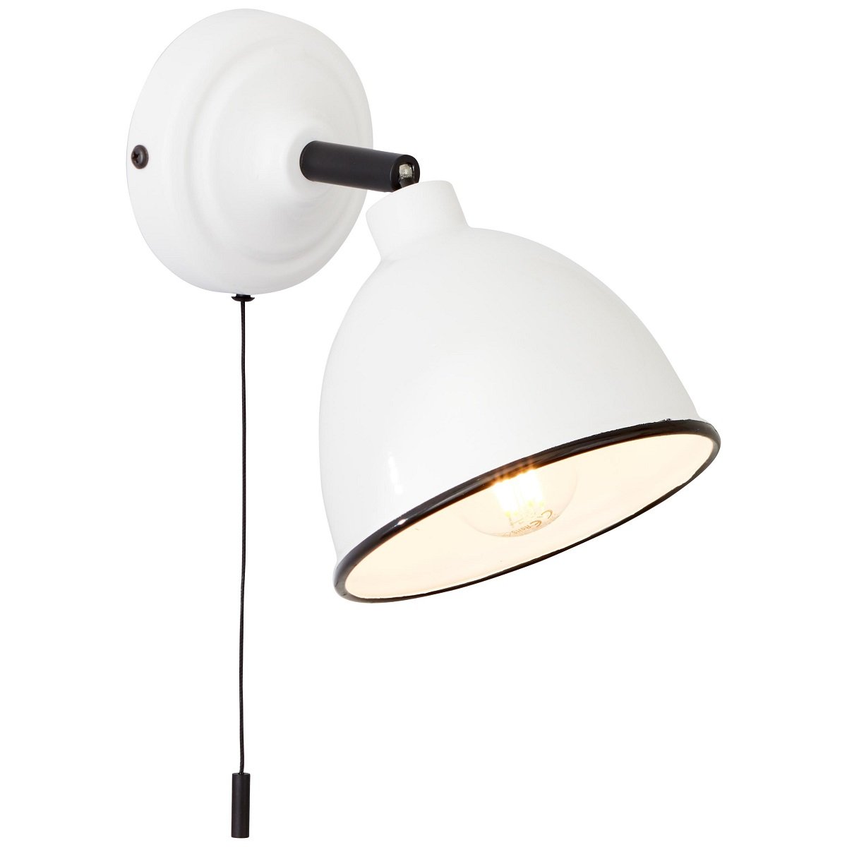 Brilliant Leuchten No. 97002-05 Telio Wandleuchte mit Zugschalter weiß E14  --> Leuchten & Lampen online kaufen im Shop