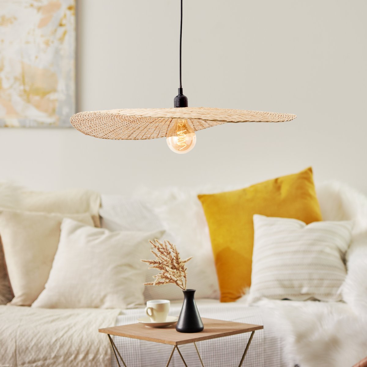 Brilliant Leuchten No. 99425-76 Pendelleuchte Jefter 1-flammig E27 schwarz natur