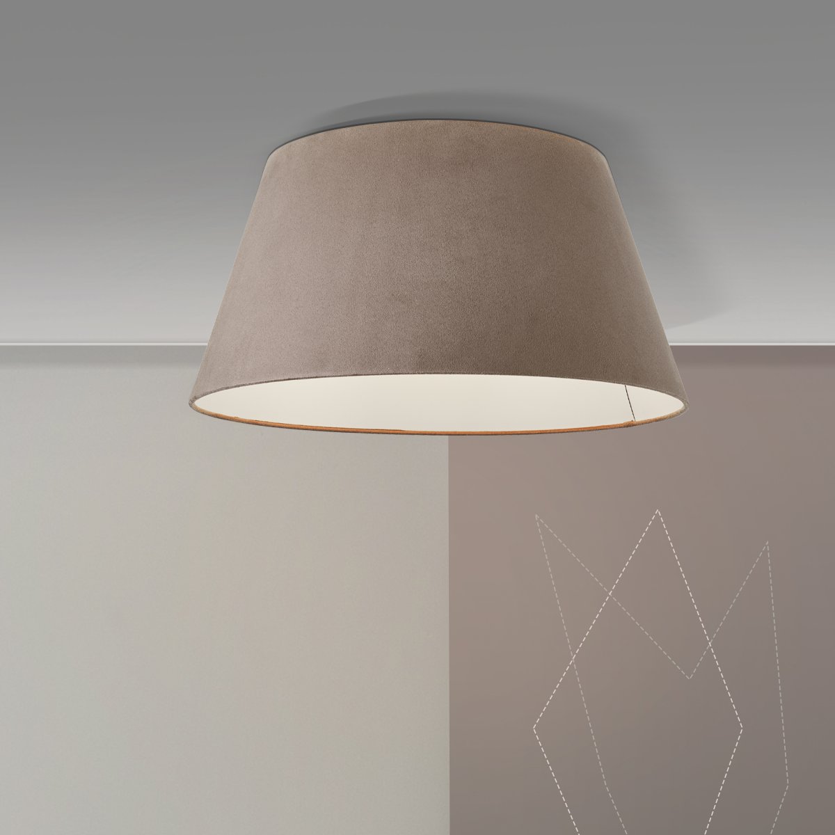 Brilliant Leuchten No. 99505-20 Deckenleuchte Brok 1-flammig E27 taupe