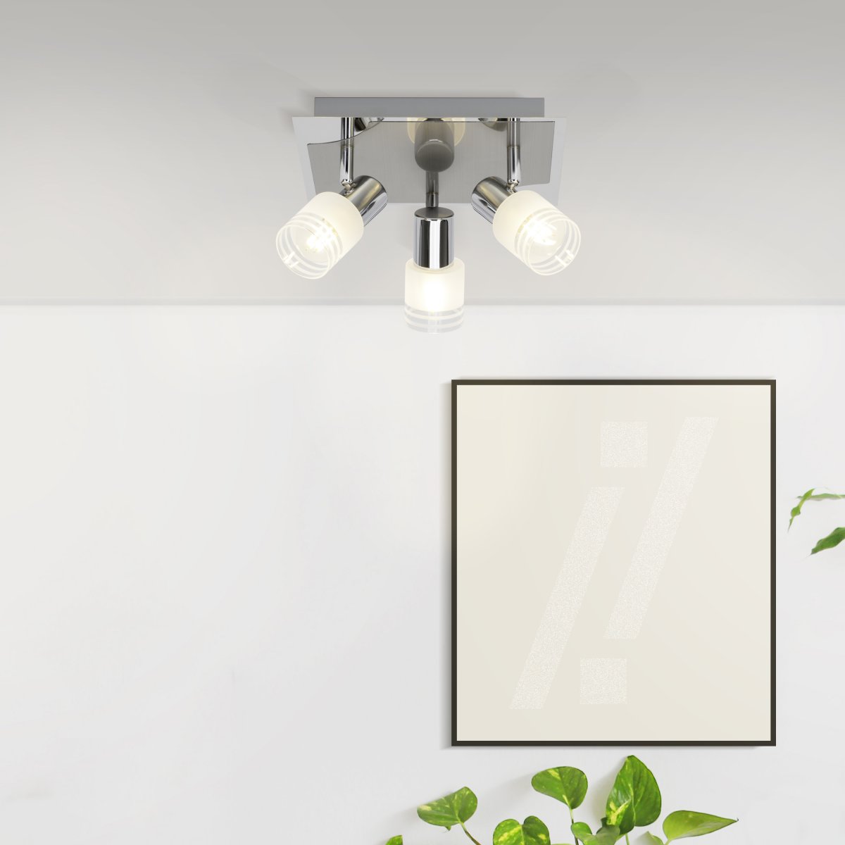 Brilliant Leuchten No. G32434-77 LED Spotrondell Lea E14 3-flammig eisen chrom wei�