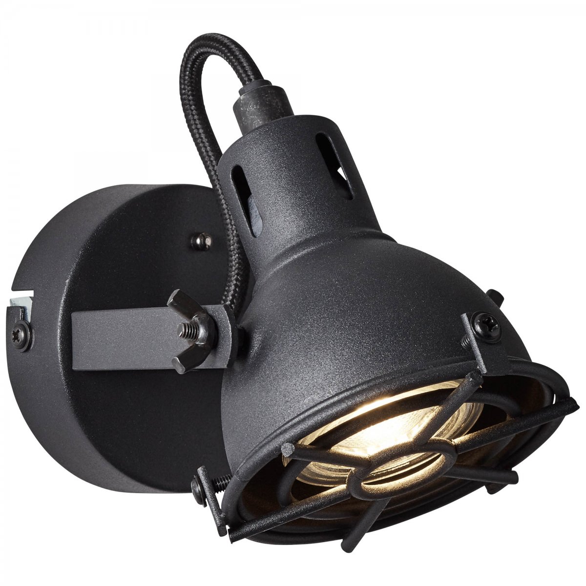 Lampen schwarz Brilliant online flat & 5W G54310-86 Leuchten GU10 No. Jesper Grill im kaufen Leuchten --> LED Wandspot