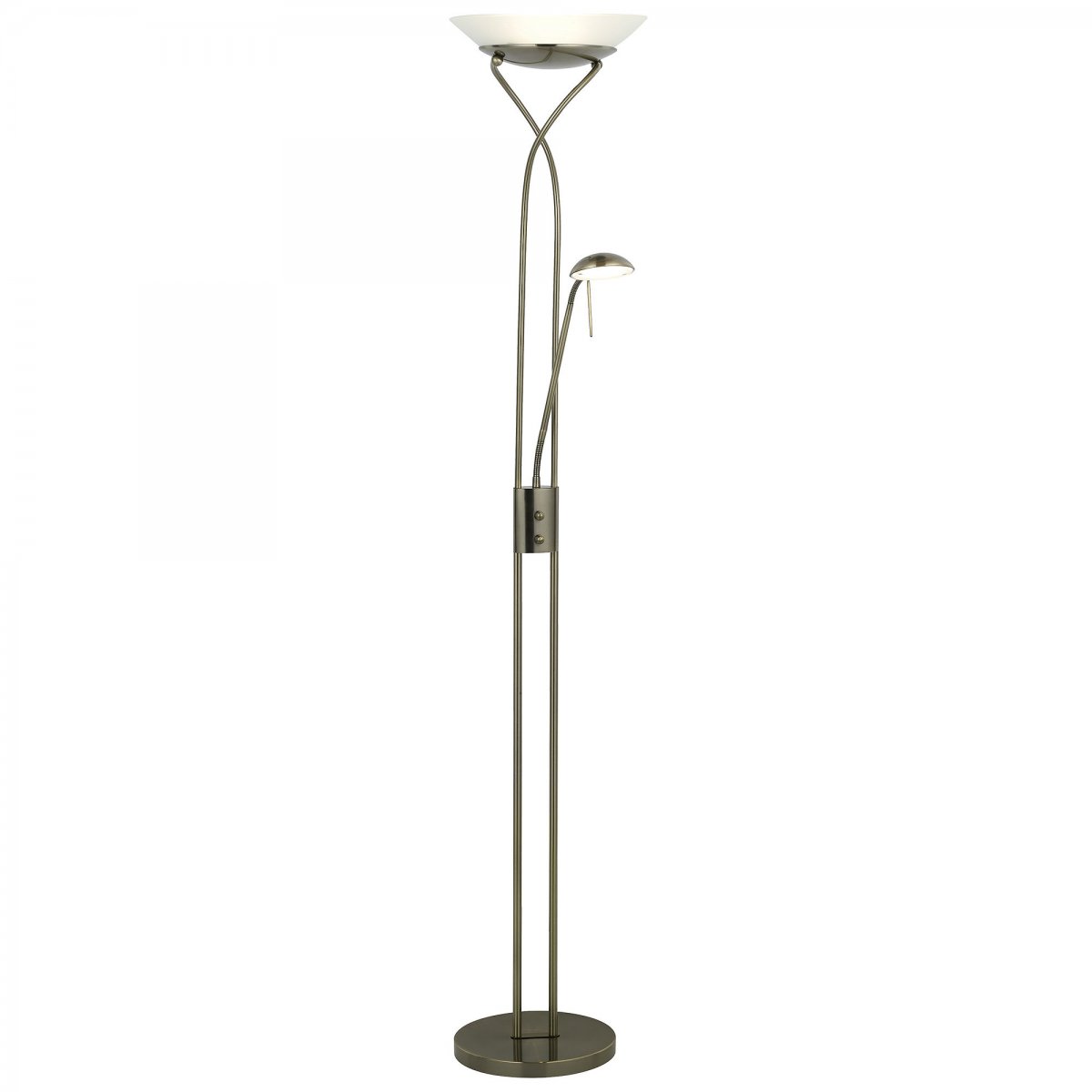 Brilliant Leuchten No. G93036-31 Deckenfluter mit Ausleger LED Ollie messing antik