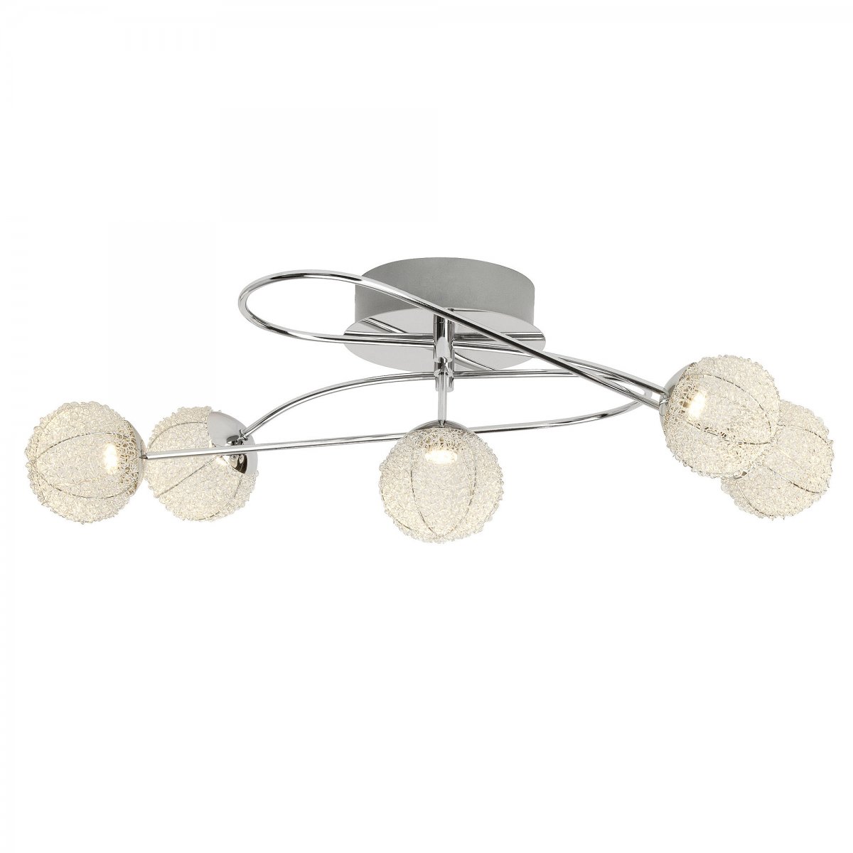 Brilliant Leuchten No. G94343-77 Deckenleuchte LED Dajana 5-flammig chrom alu