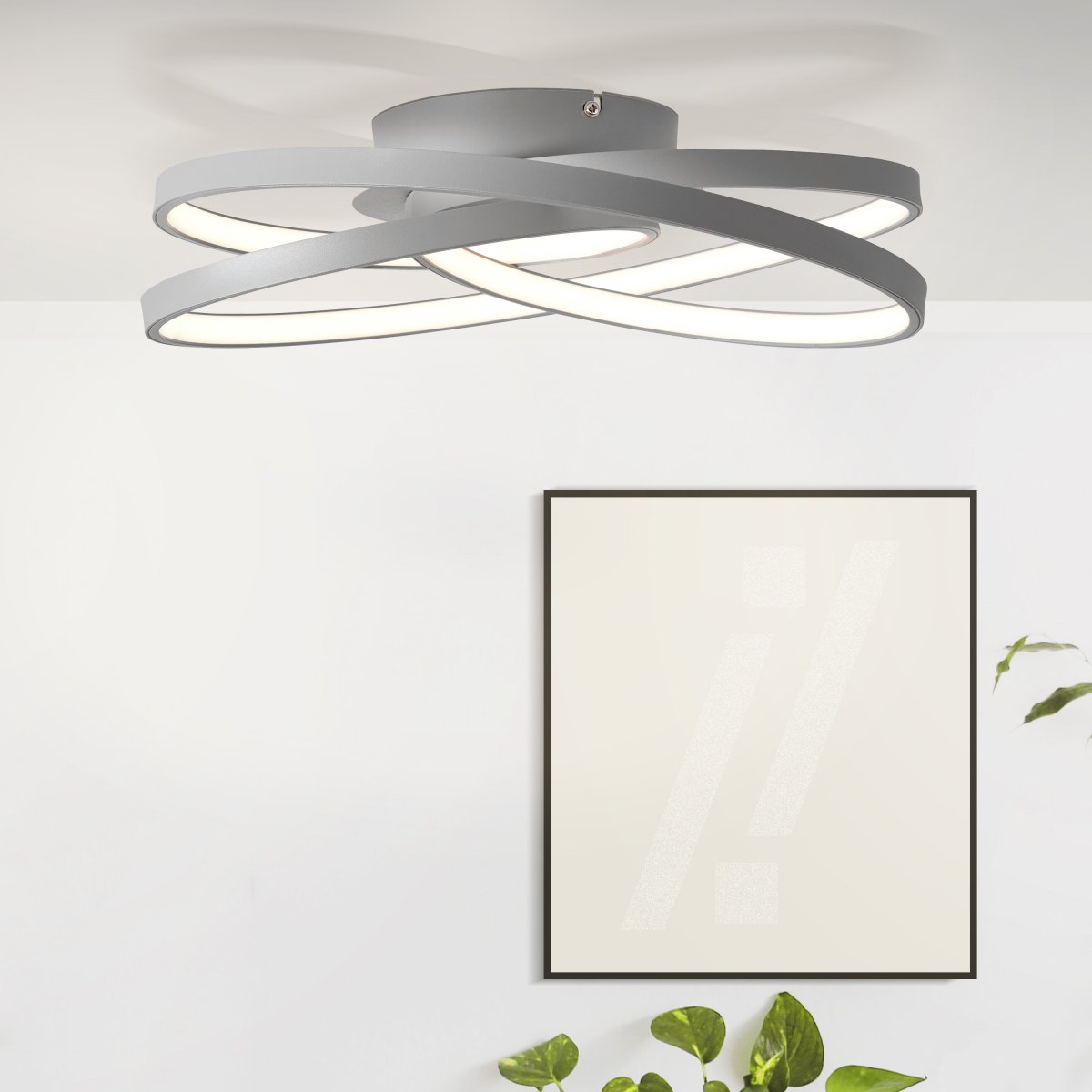 Brilliant Leuchten No. G96894-22 LED Deckenleuchte Labyrinth 40cm grau