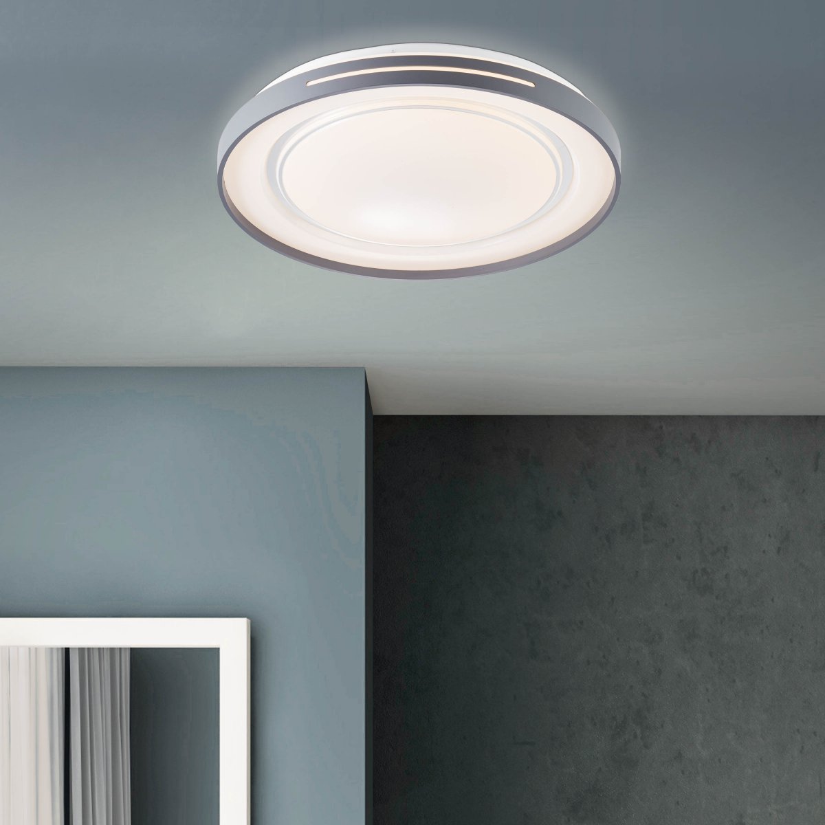 Brilliant Leuchten No. G97158-72 LED Barty Wand- und Deckenleuchte 48cm CCT wei� dunkelgrau