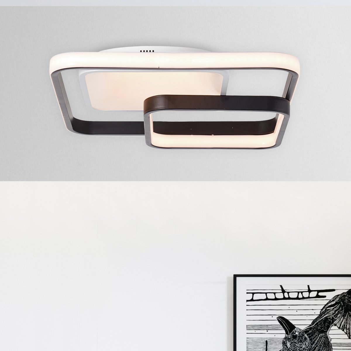 Brilliant Leuchten No. G99384-75 LED Deckenleuchte Cava 40x40cm CCT 42W wei� schwarz