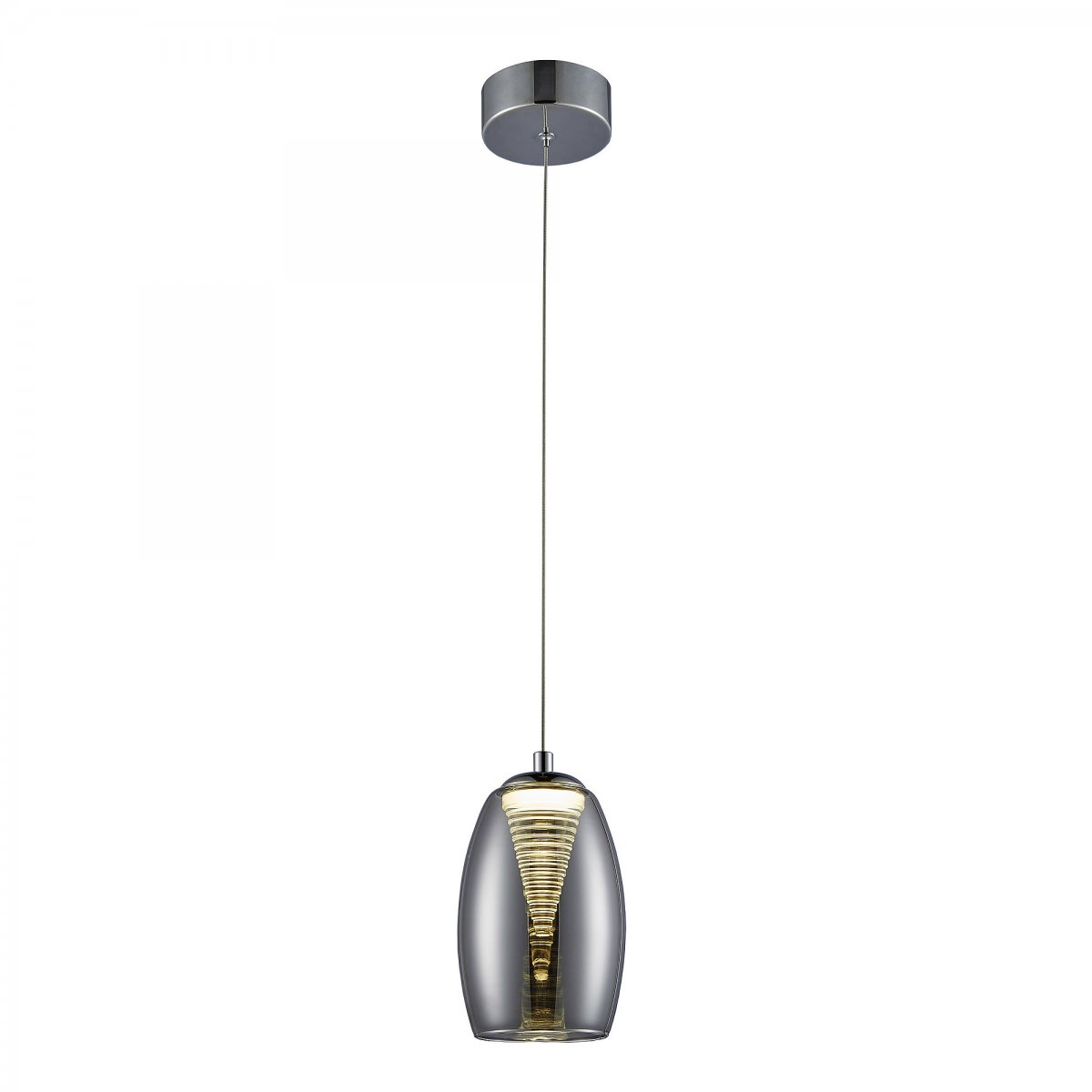 --> & Leuchten online Leuchten rauchglas G60770-93 chrom, Brilliant Pendelleuchte Living LED No. Lampen Metropolis