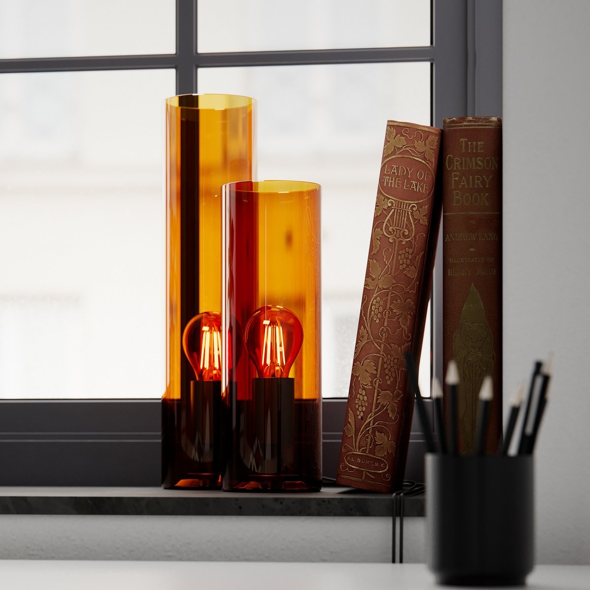 By Ryd�ns 2820580-5512 Flake 40 Tischleuchte cognac