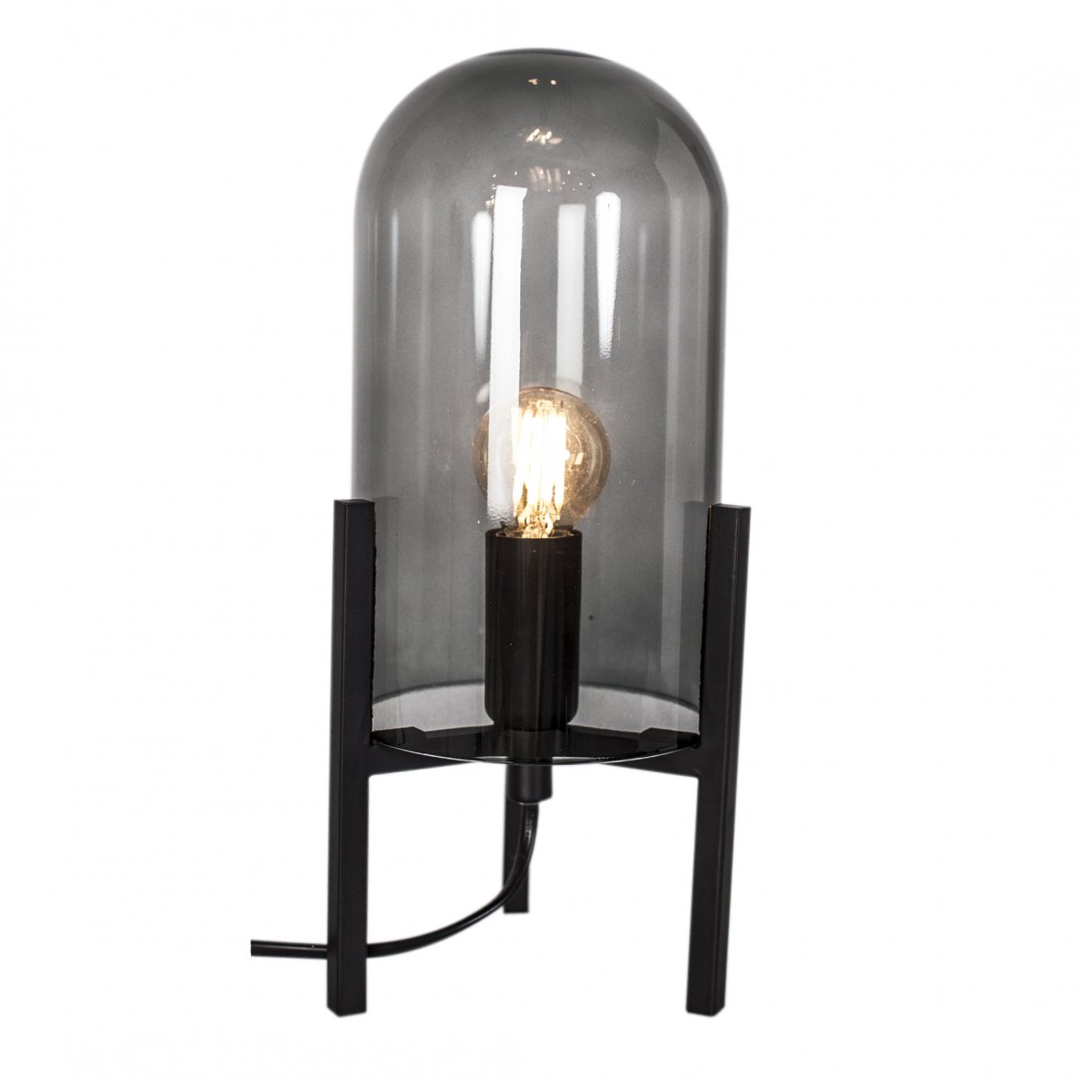 By Rydéns 2832780-4002 Tischleuchte Smokey H 30 cm Schwarz matt Rauchglas  --> Leuchten & Lampen online kaufen »