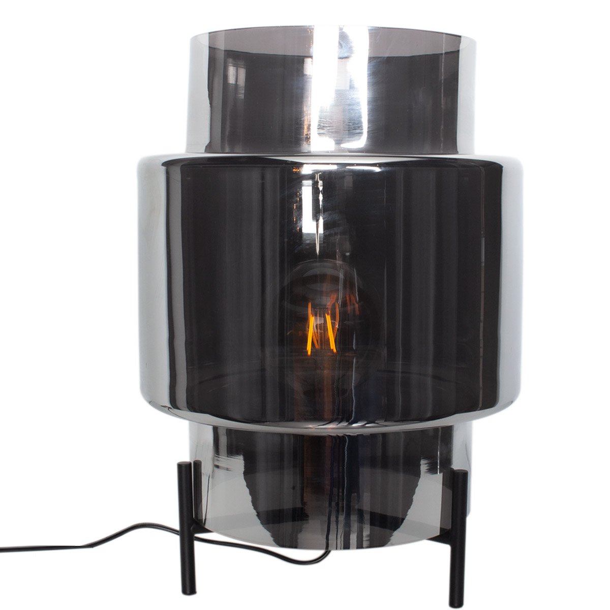By Ryd�ns 4002340-4505 Tischeuchte Ebbot 1-flammig rauchgrau E27 37cm