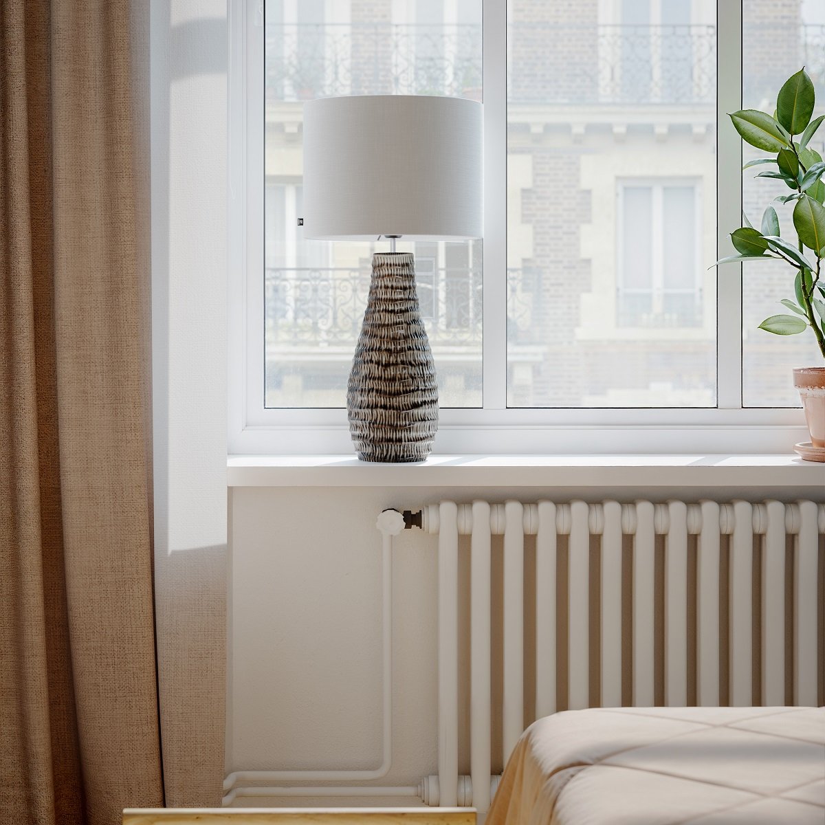 By Ryd�ns 4002770-5500 Bartha 74 Tischleuchte braun beige