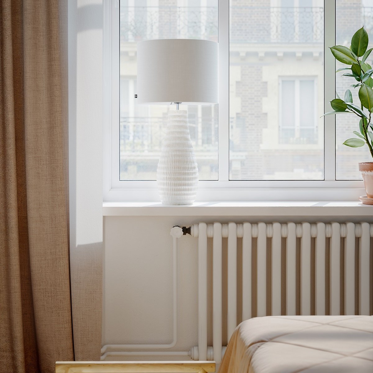 By Ryd�ns 4002770-5506 Bartha 74 Tischleuchte creme beige