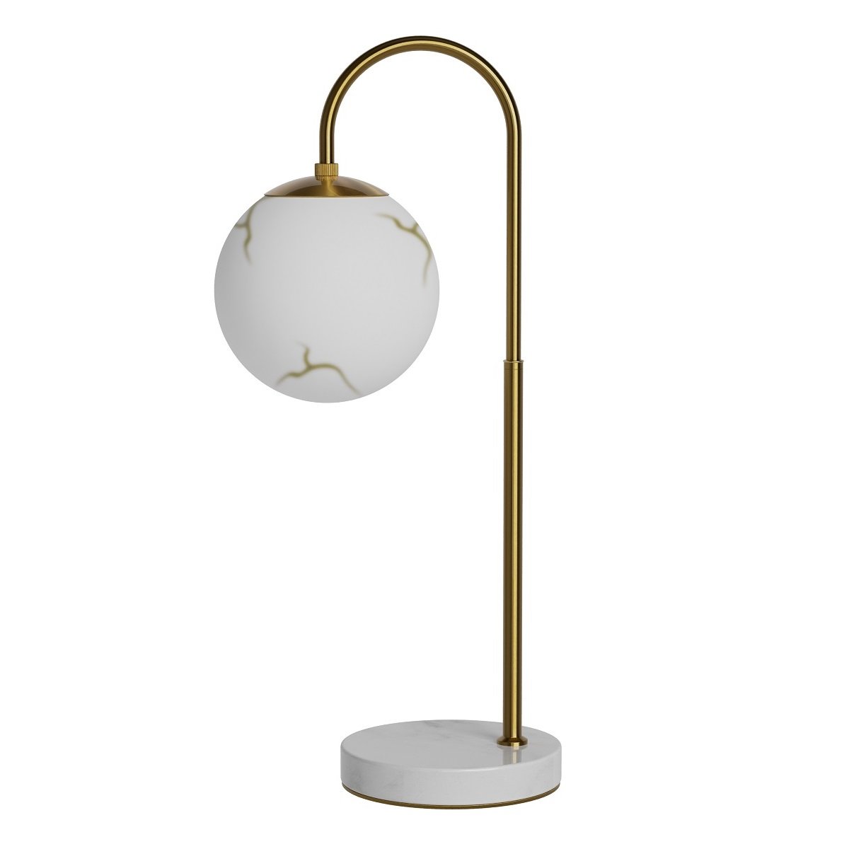 By Ryd�ns 4024620-5000 Tischleuchte Bellagio Messing Wei� H60cm