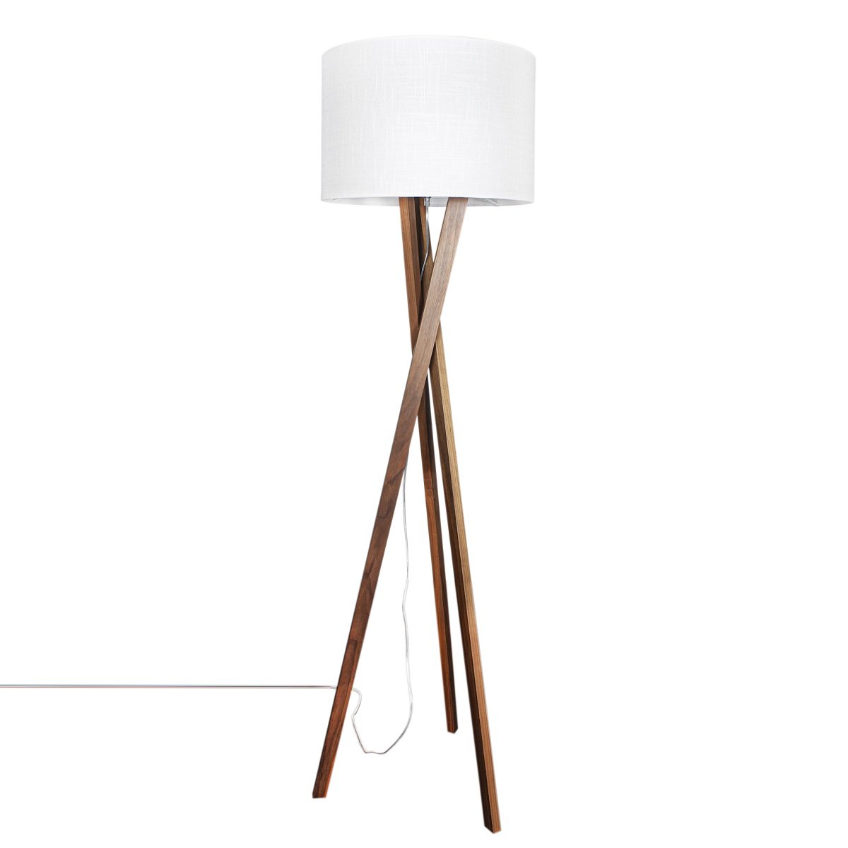 By Ryd�ns 4100020-6003 Stehleuchte Vega Walnuss Wei� E27 160cm