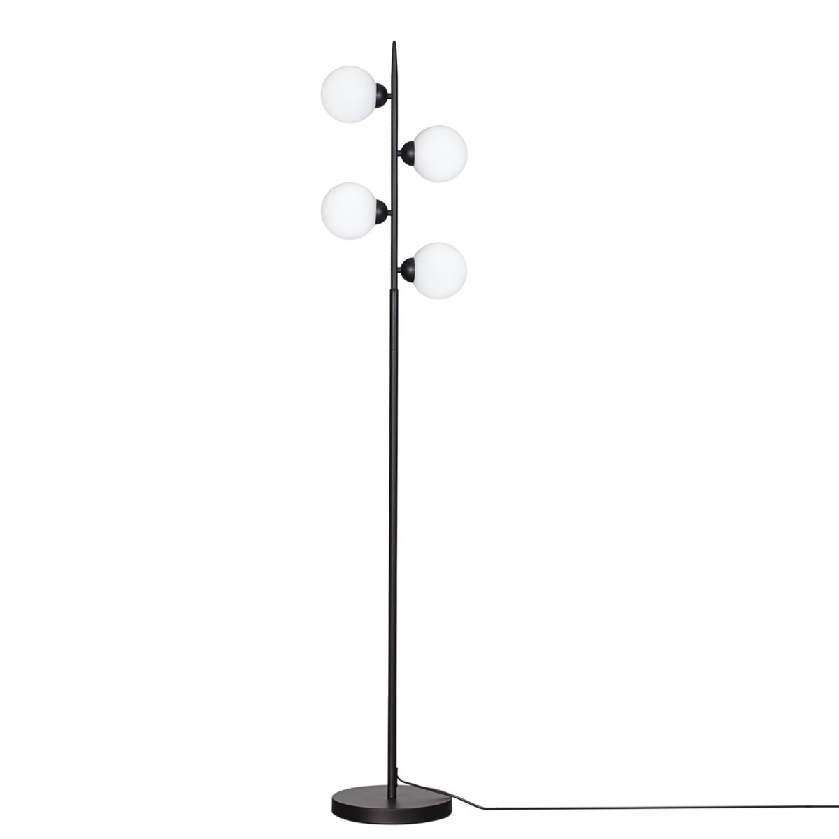 By Ryd�ns 4100940-4002 Stehleuchte Punto 160cm mattschwarz wei� G9