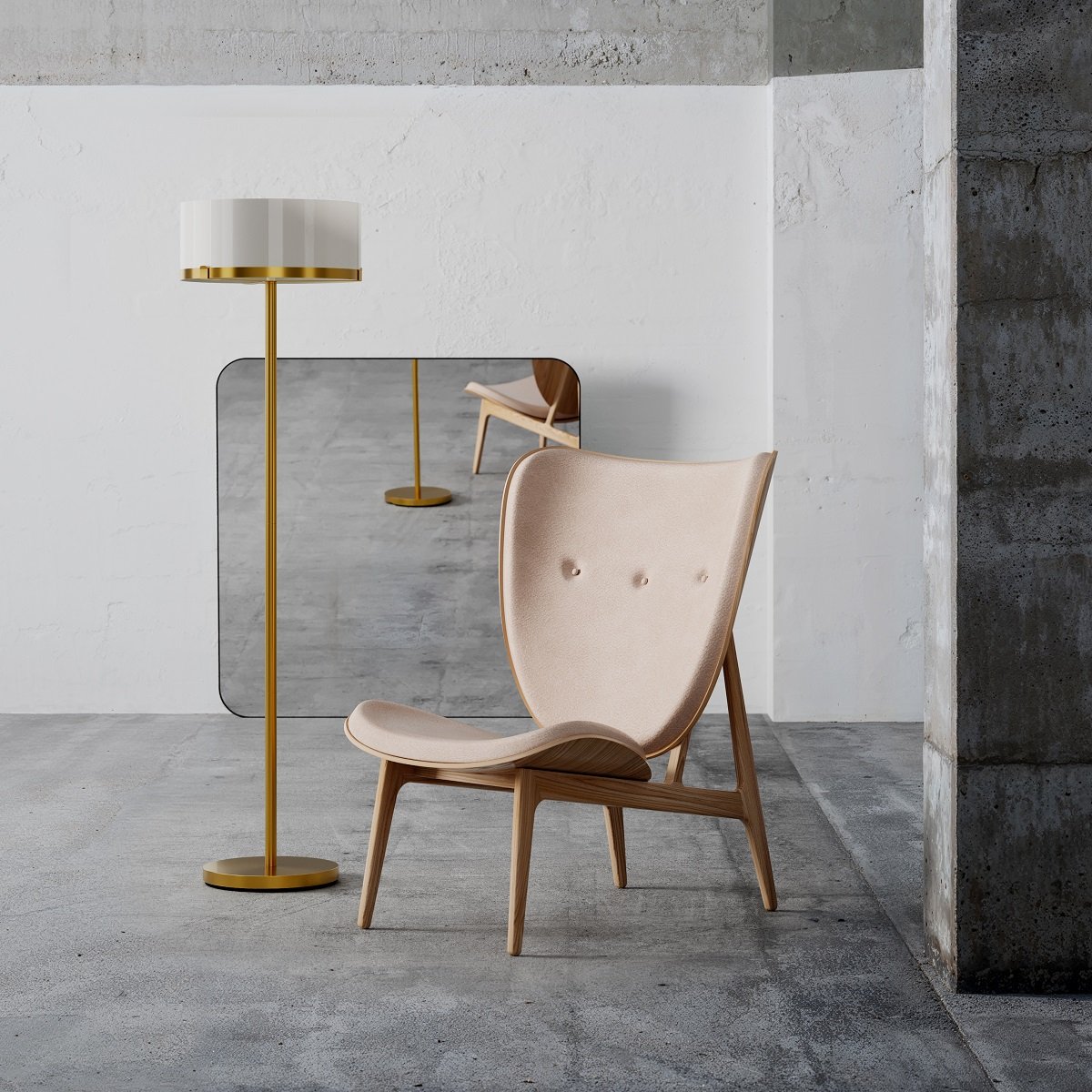 By Ryd�ns 4101030-6509 Marcel 150 Stehleuchte messing wei�