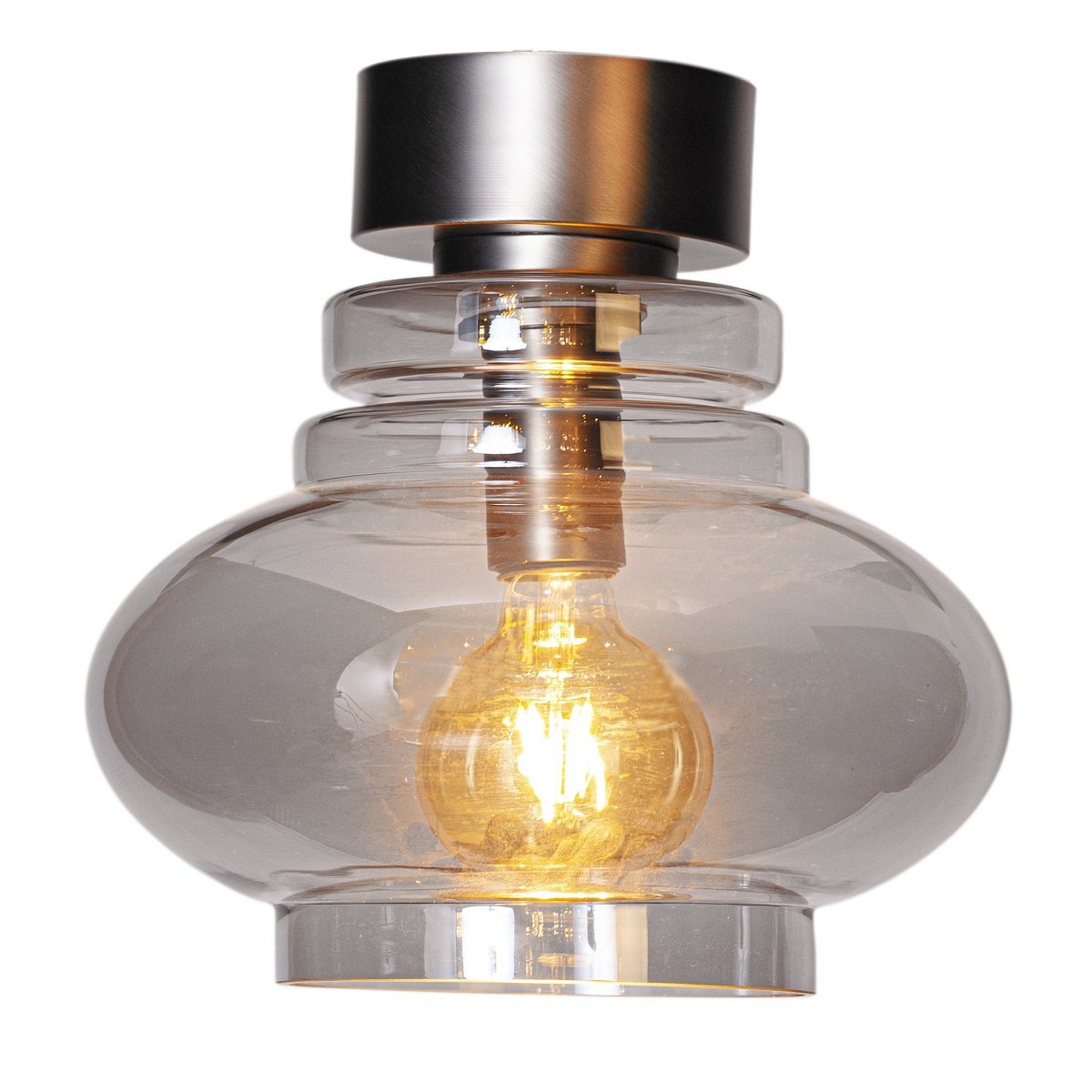By Ryd�ns 4202200-4500 Deckenleuchte Dolores grau 30cm Glas