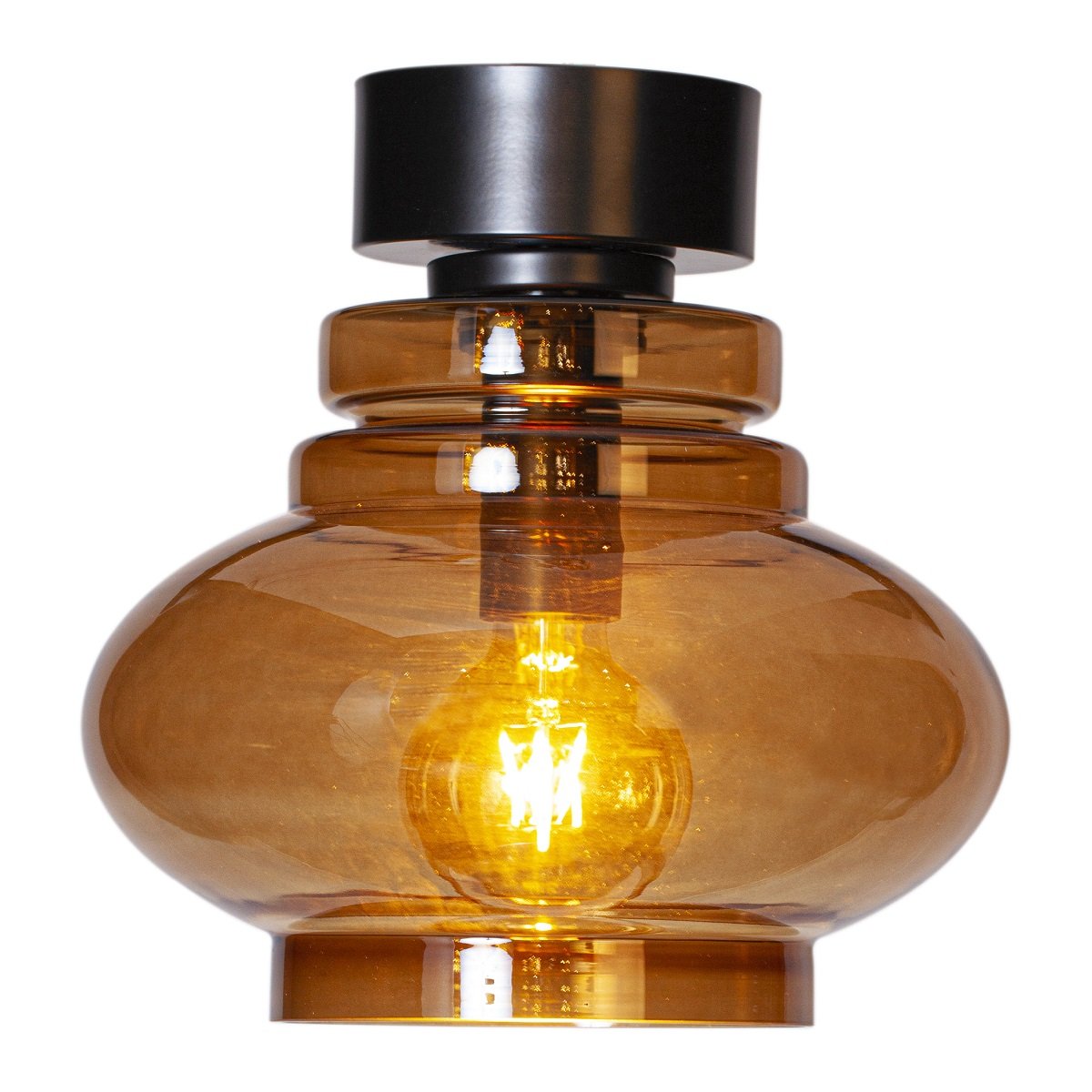 By Ryd�ns 4202200-5512 Deckenleuchte Dolores cognac 30cm Glas