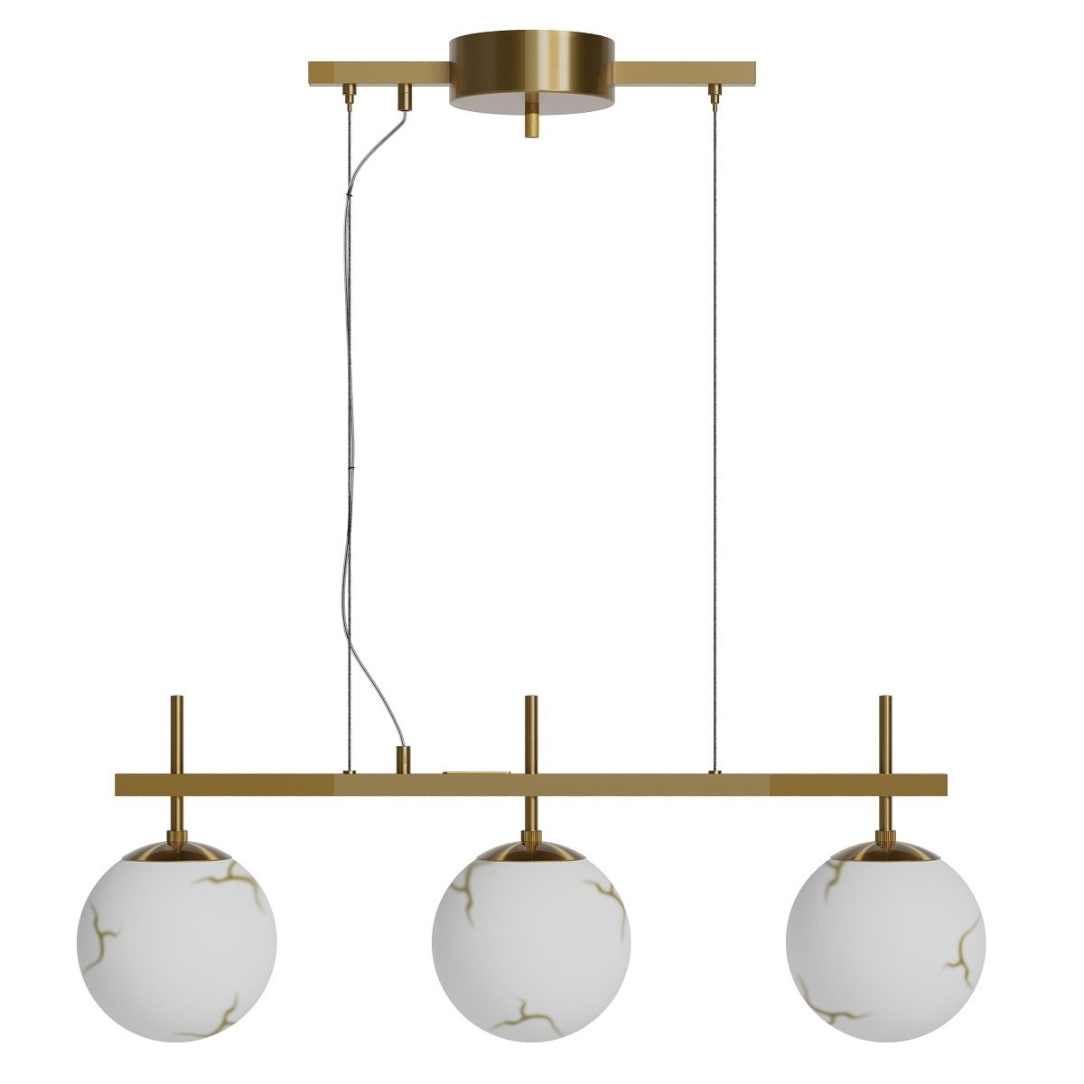 By Ryd�ns 4202540-5000 Pendelleuchte Bellagio 3-flammig Messing Wei�